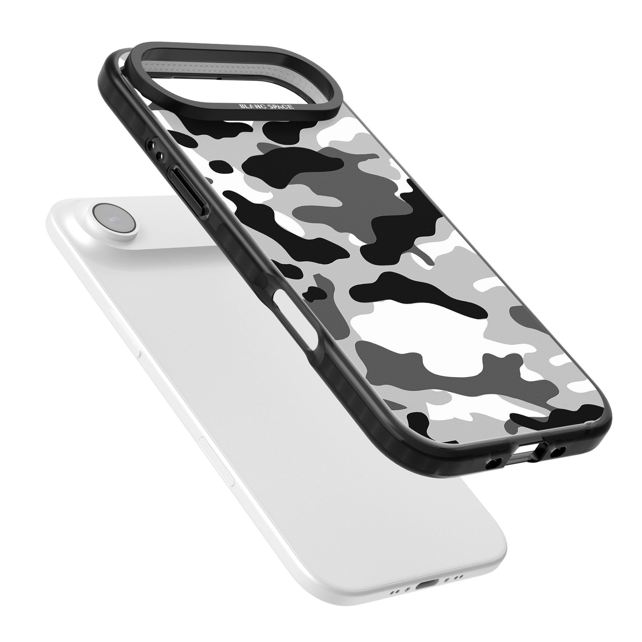 Grey Black Urban Camo iPhone 17 Air Impact Black Phone Case Colours