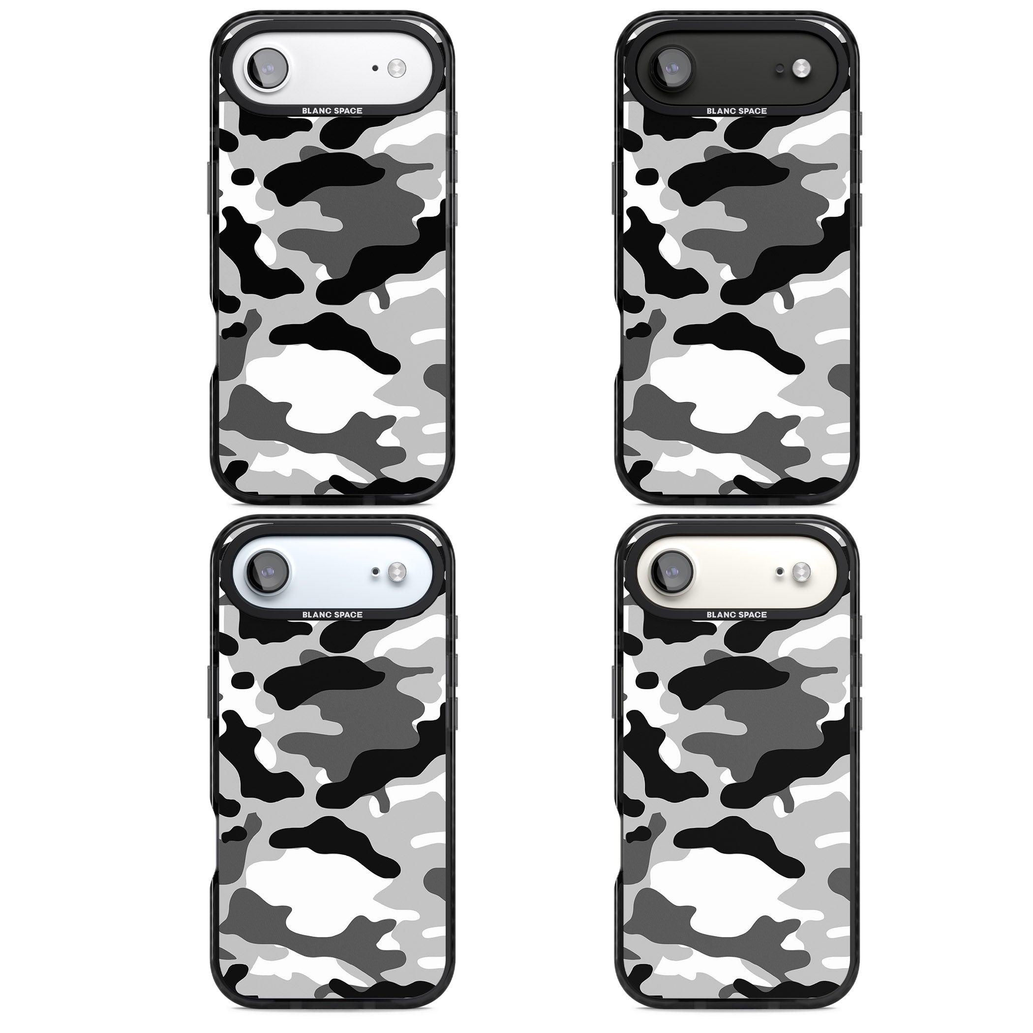 Grey Black Urban Camo iPhone 17 Air Impact Black Phone Case APT Impact Protection
