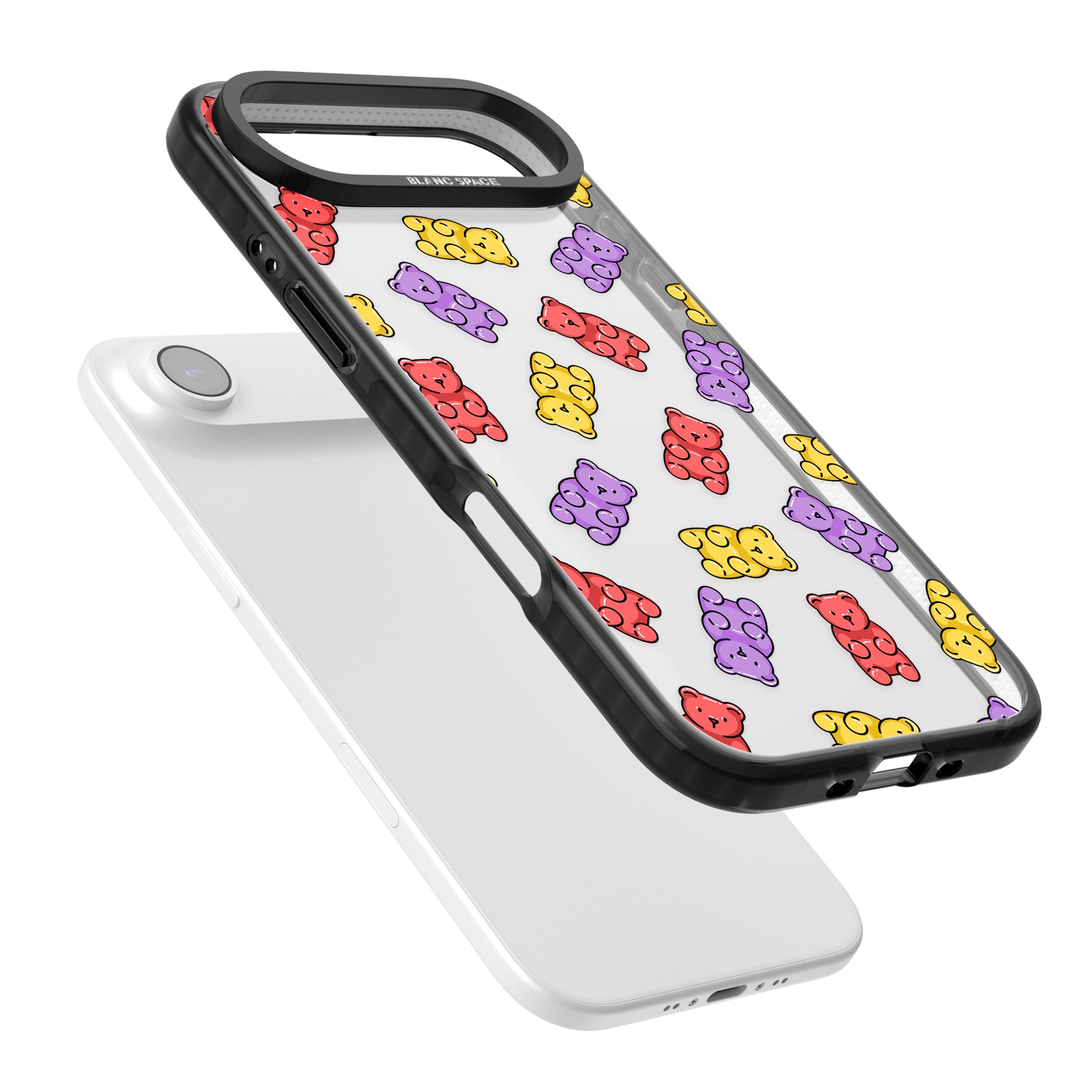 Gummy Bear Pattern iPhone 17 Air Impact Black Phone Case Colours