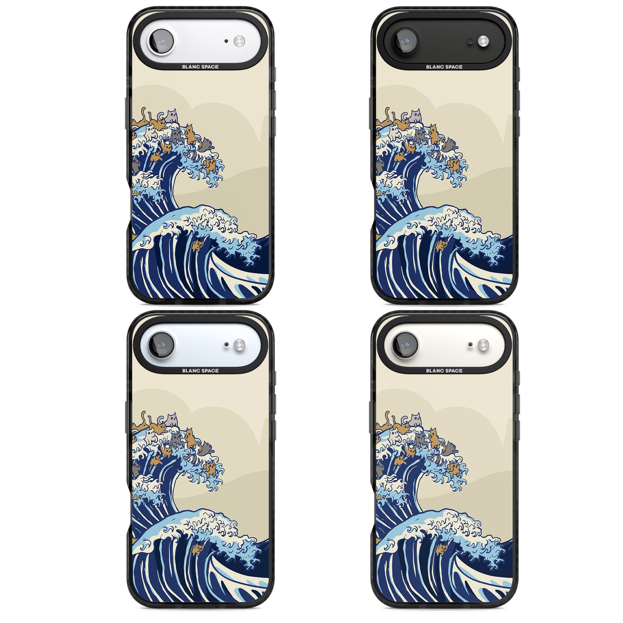 The Great Cat Wave iPhone 17 Air Impact Black Phone Case APT Impact Protection