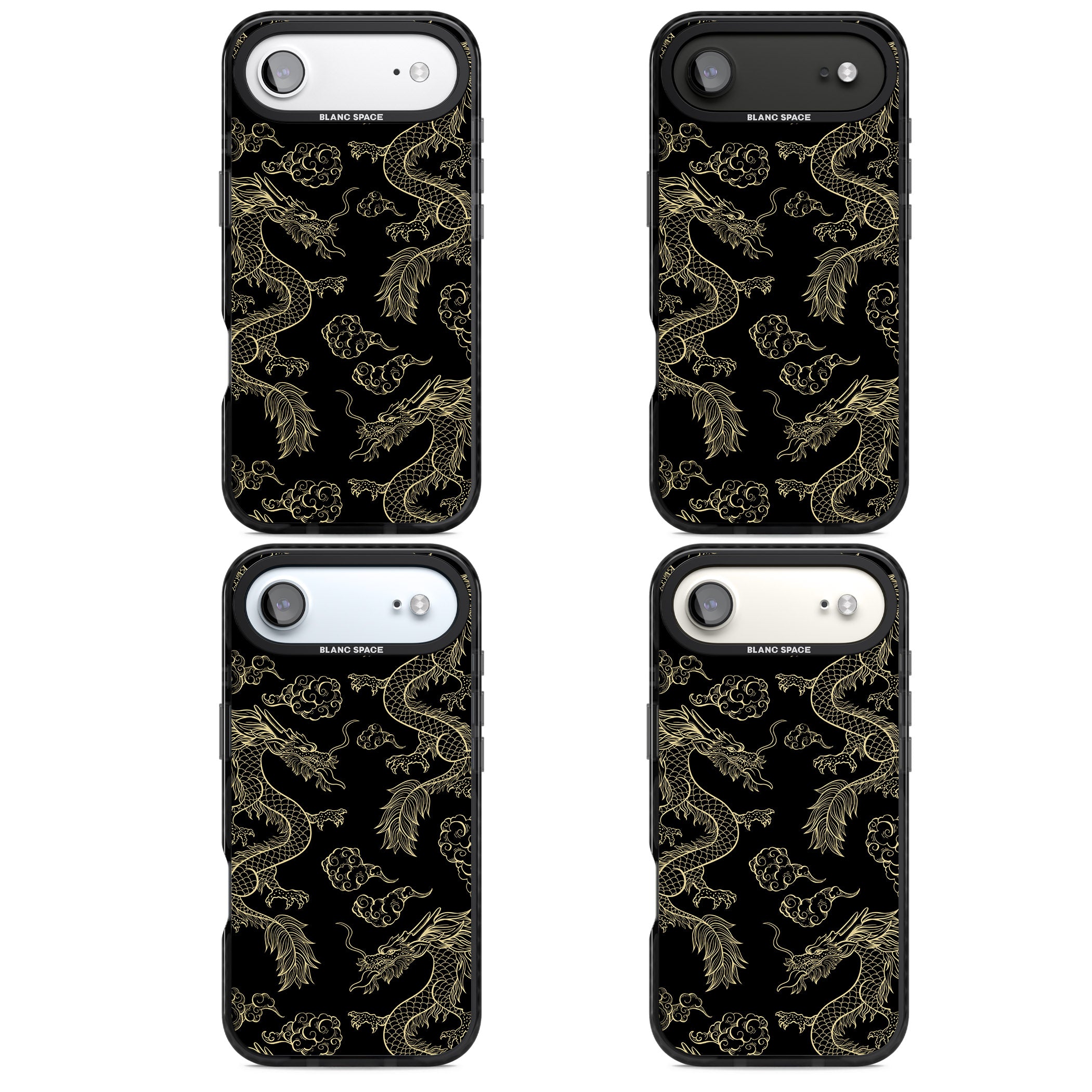 Black And Gold Dragon Pattern iPhone 17 Air Impact Black Phone Case APT Impact Protection