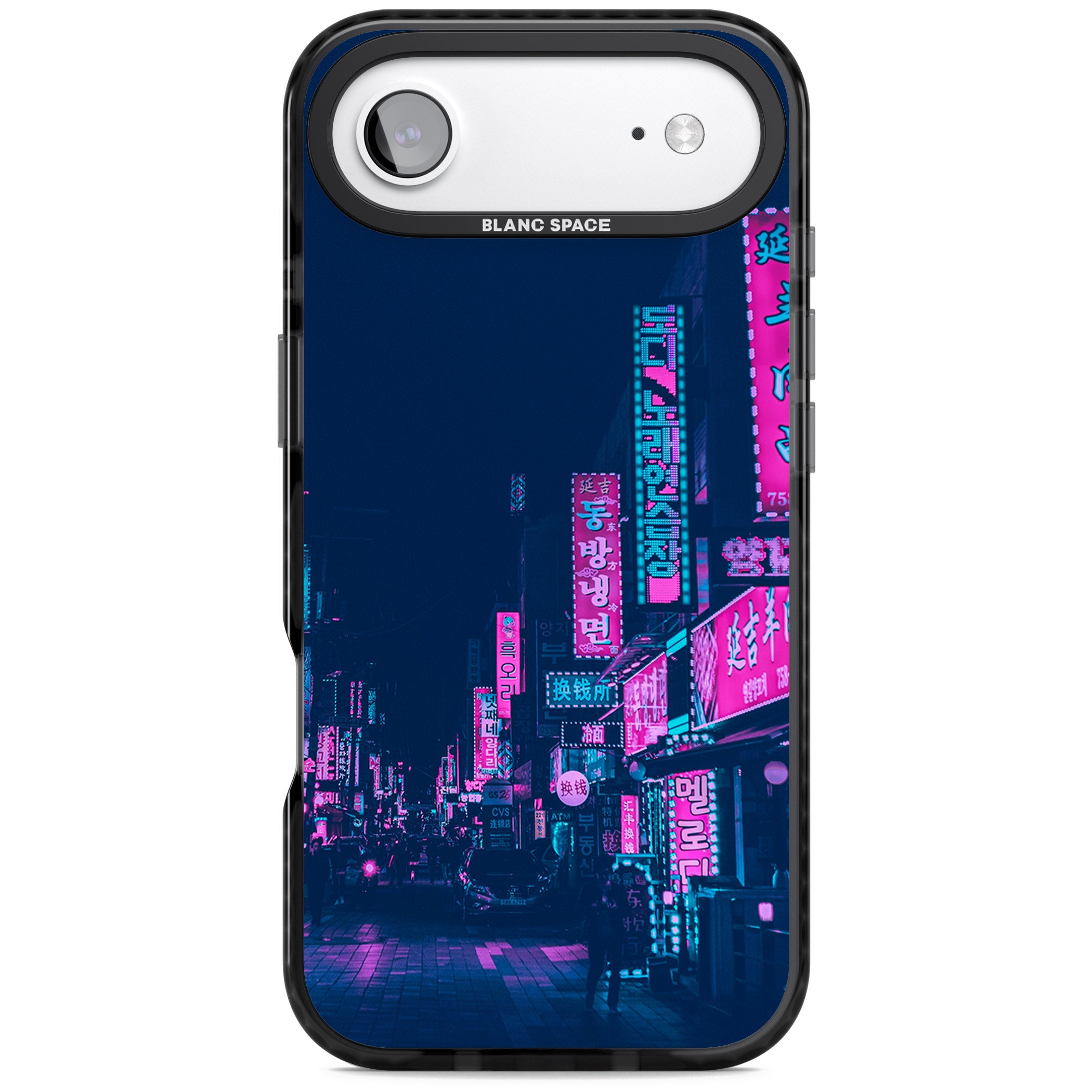 Neon Nights iPhone 17 Air Impact Black Phone Case