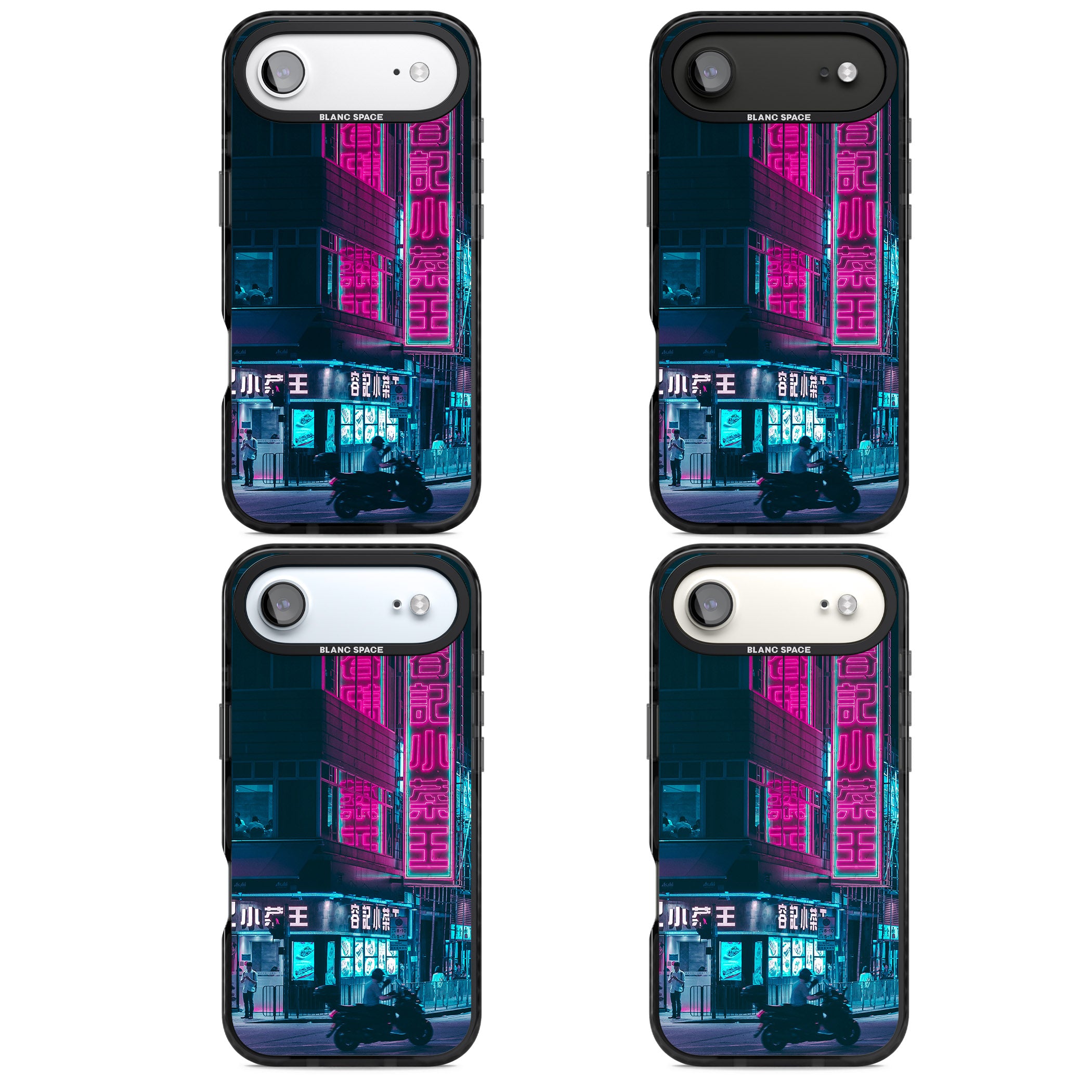 Neon City Ride iPhone 17 Air Impact Black Phone Case APT Impact Protection