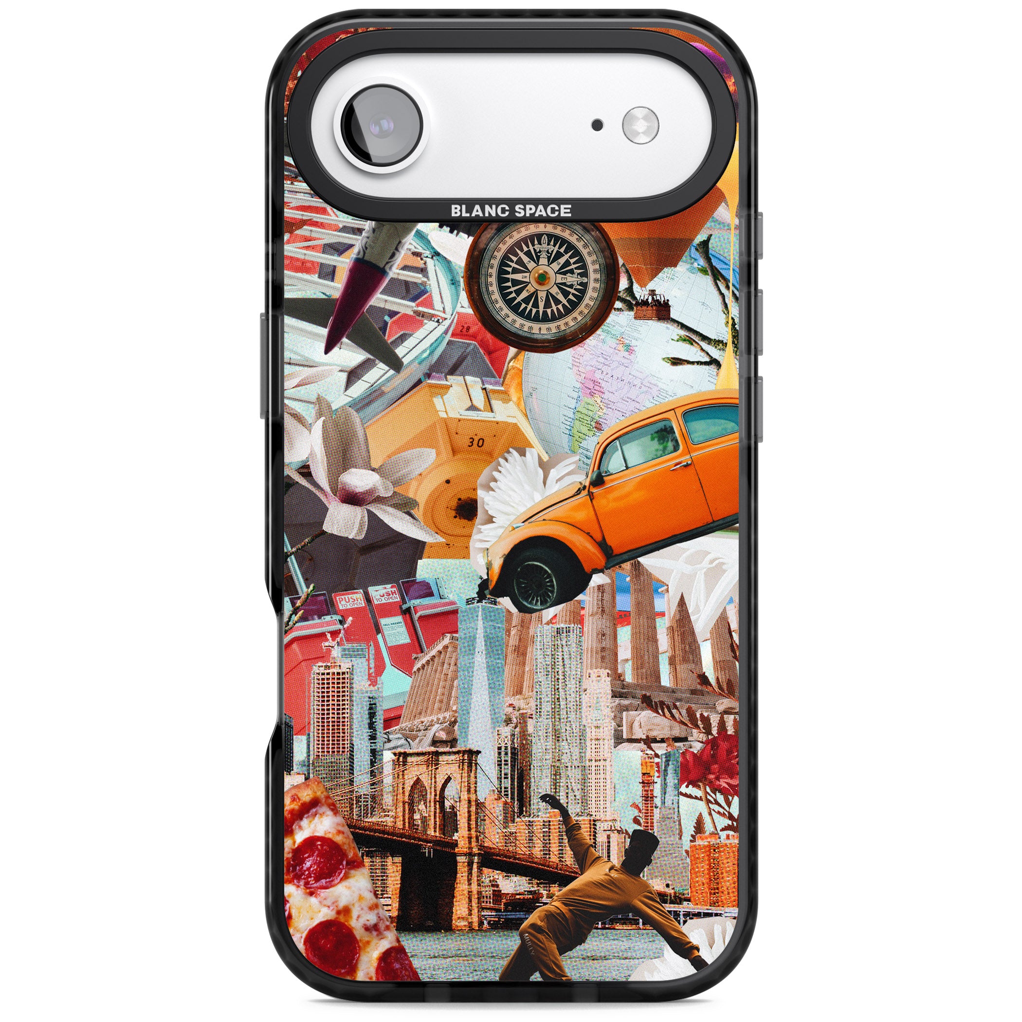 Bold New York Collage iPhone 17 Air Impact Black Phone Case