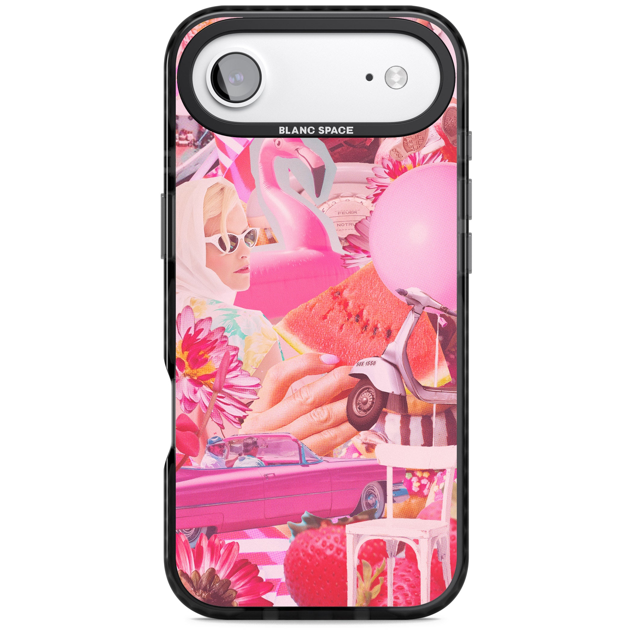 Retro Pink Glamour iPhone 17 Air Impact Black Phone Case