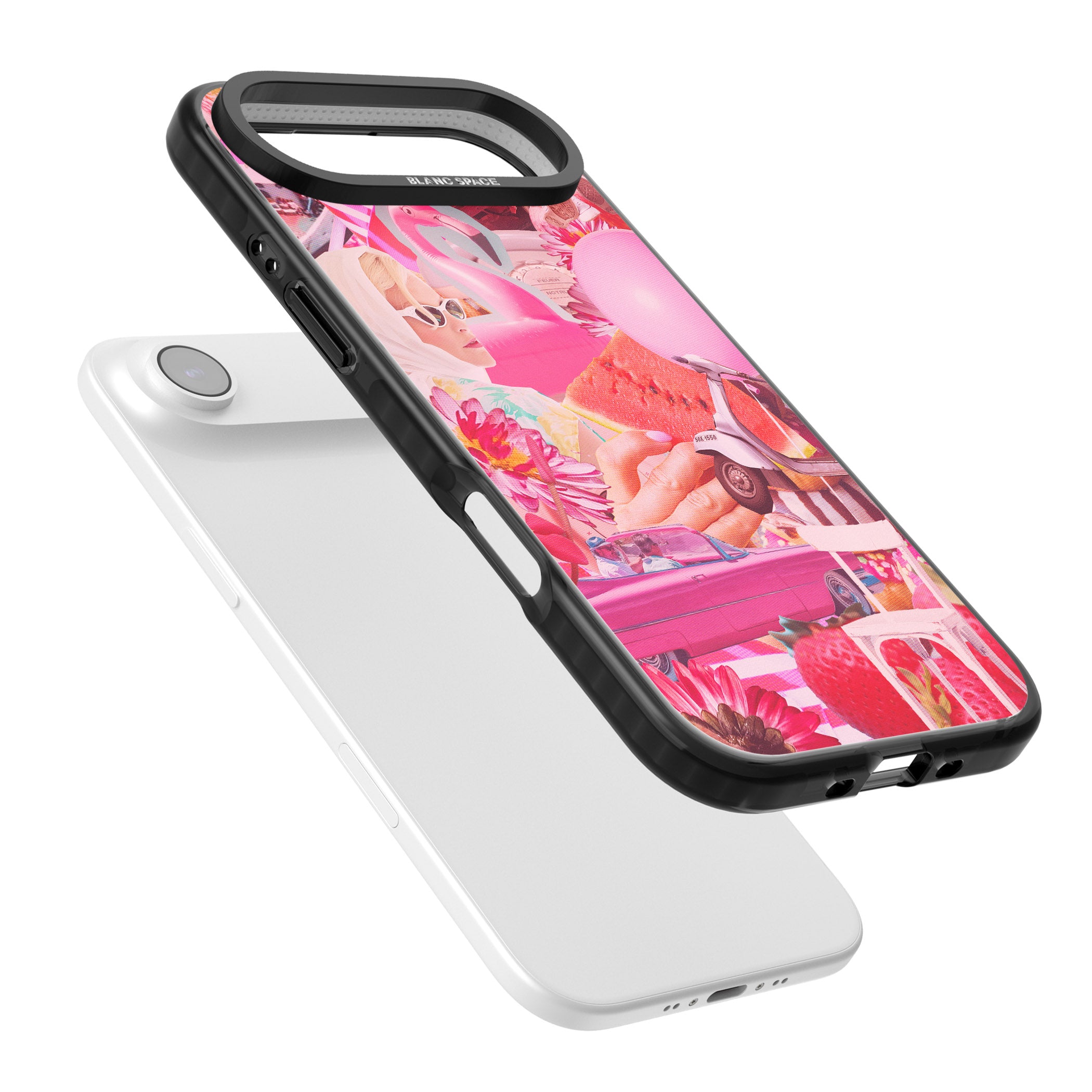 Retro Pink Glamour iPhone 17 Air Impact Black Phone Case Colours