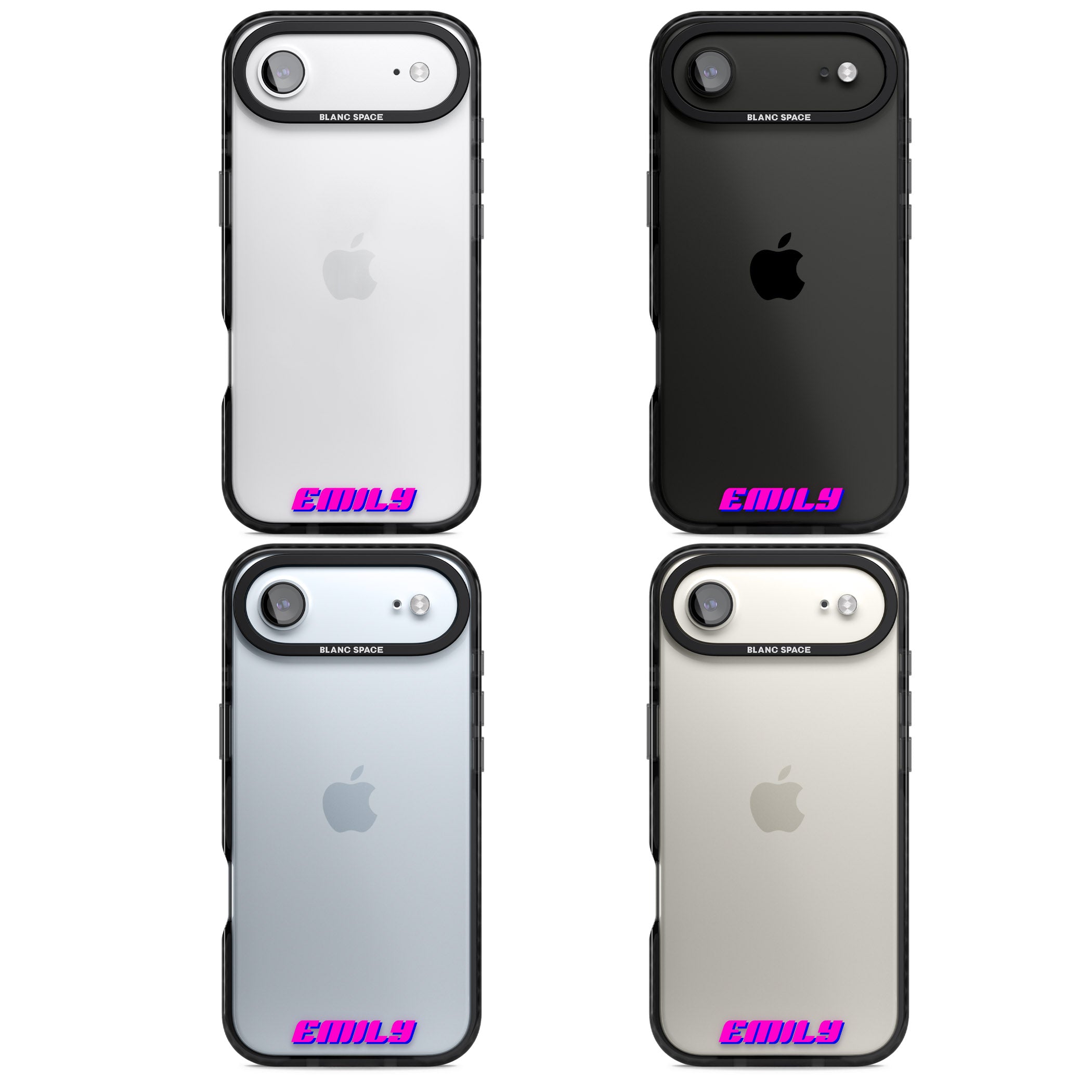 Personalised Cool Bottom Name iPhone 17 Air Impact Black Phone Case APT Impact Protection