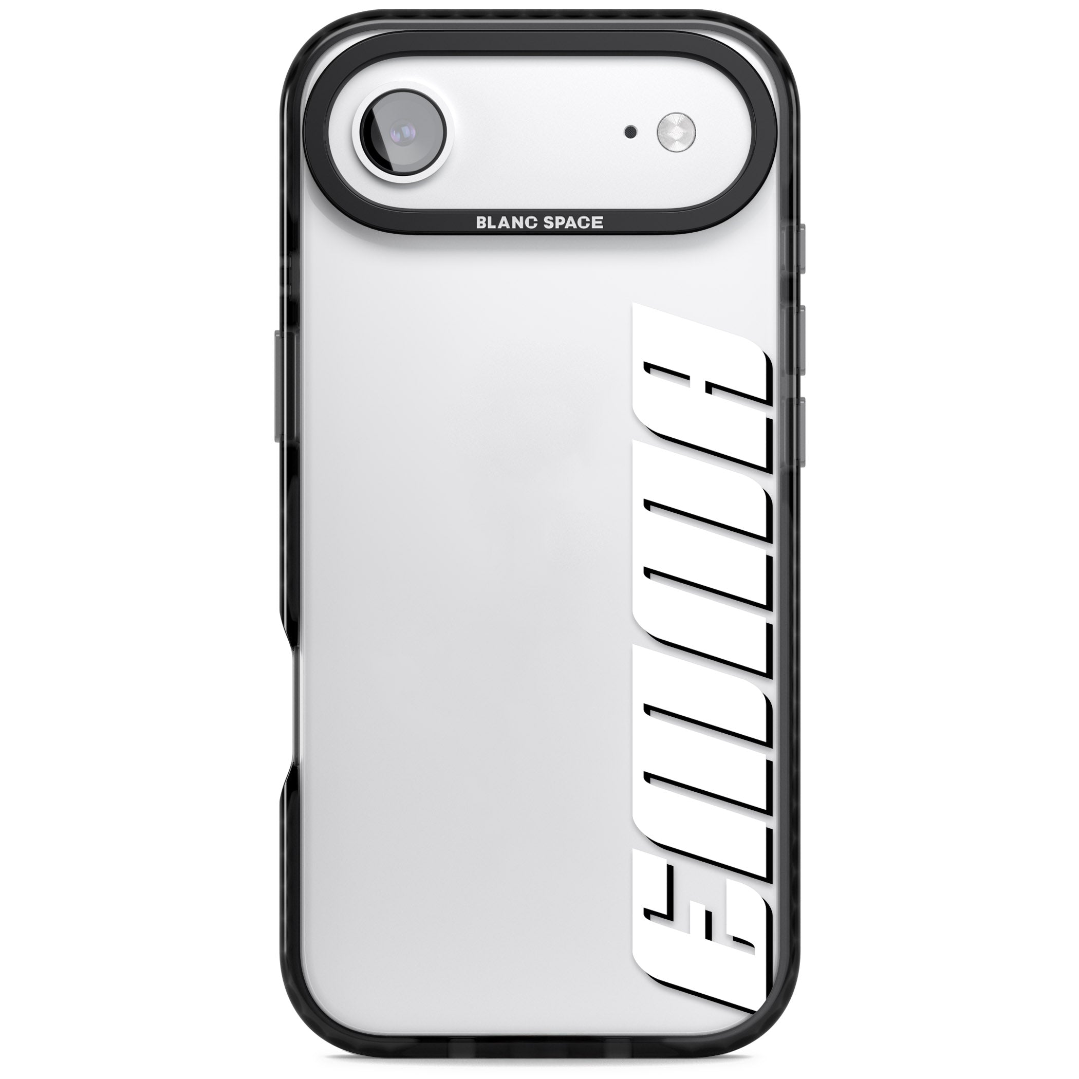 Personalised Vertical Bold Name iPhone 17 Air Impact Black Phone Case