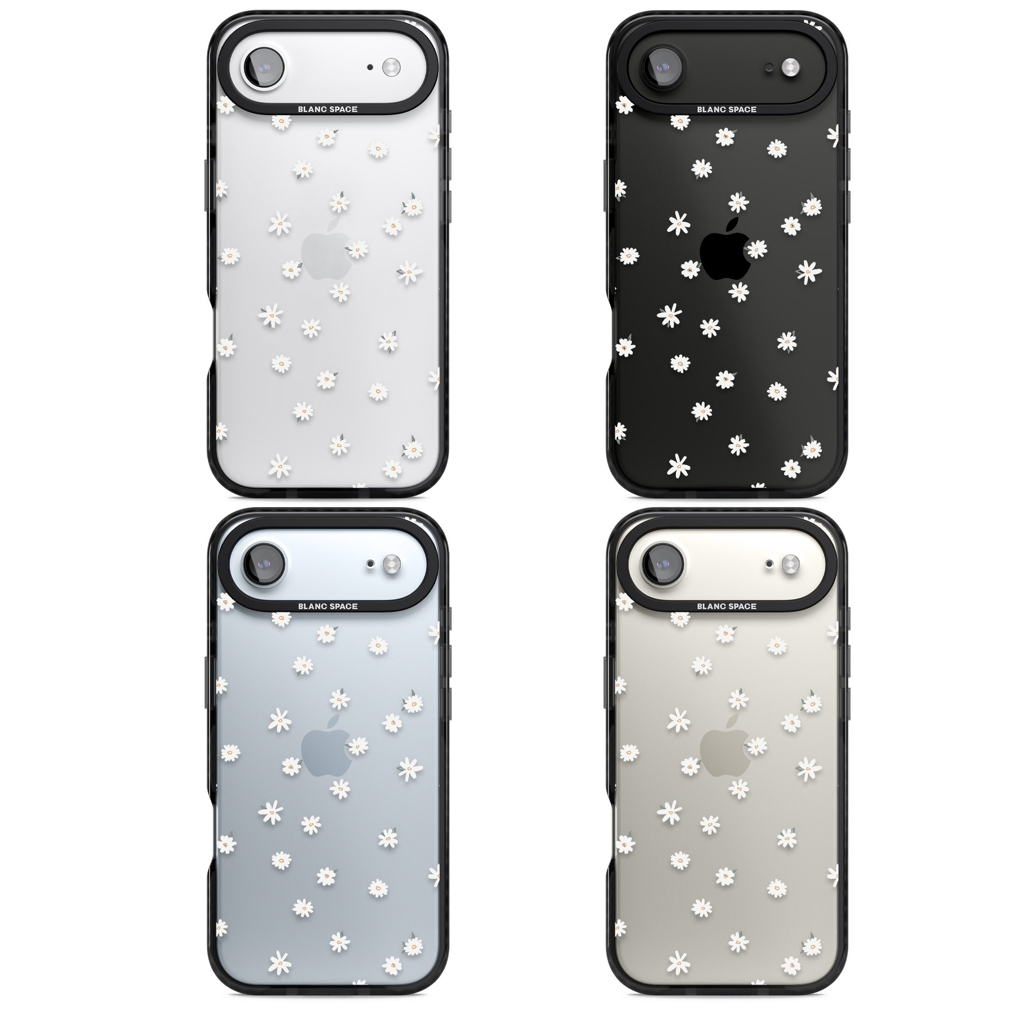 Daisy Dream Clear iPhone 17 Air Impact Black Phone Case APT Impact Protection