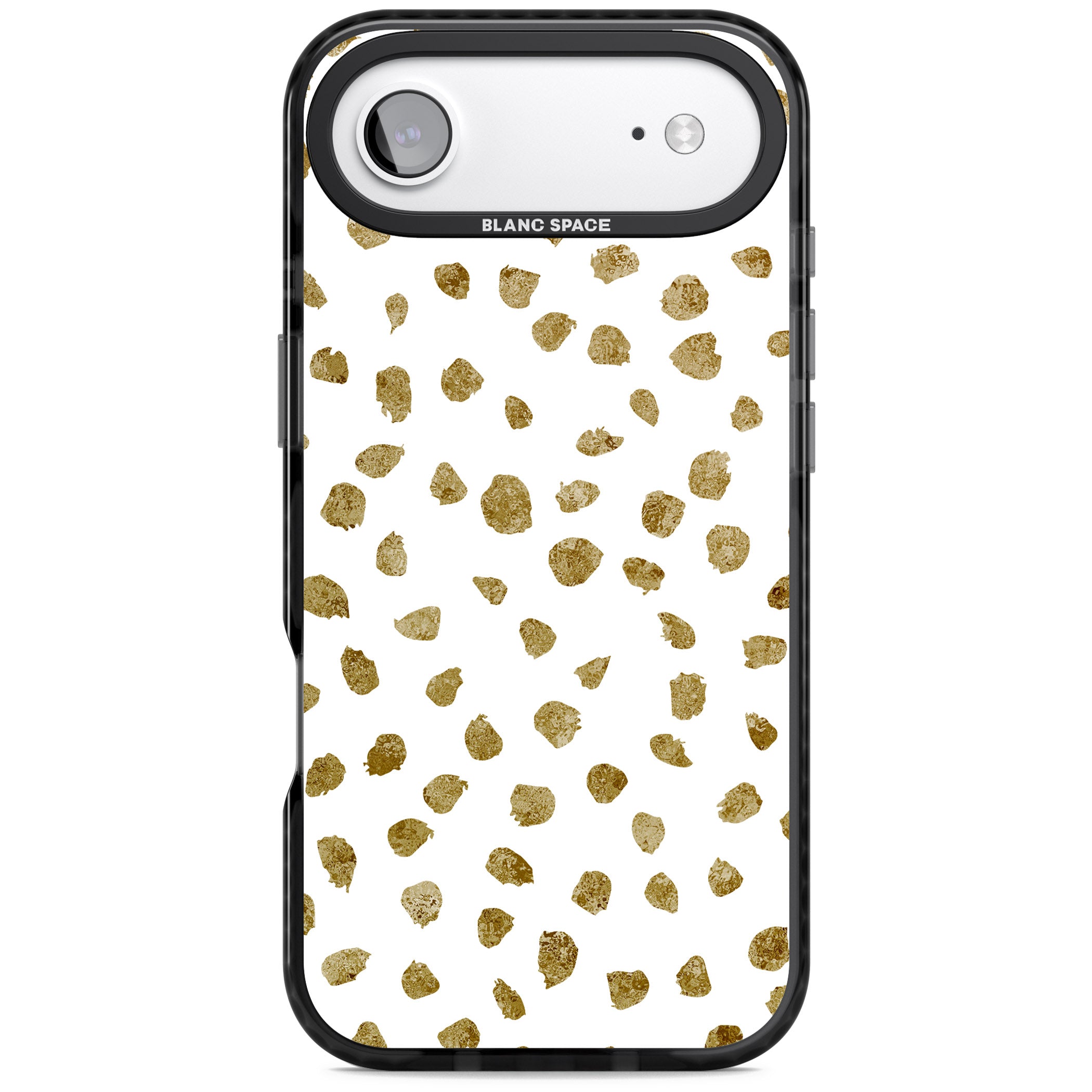 Golden Speckle iPhone 17 Air Impact Black Phone Case