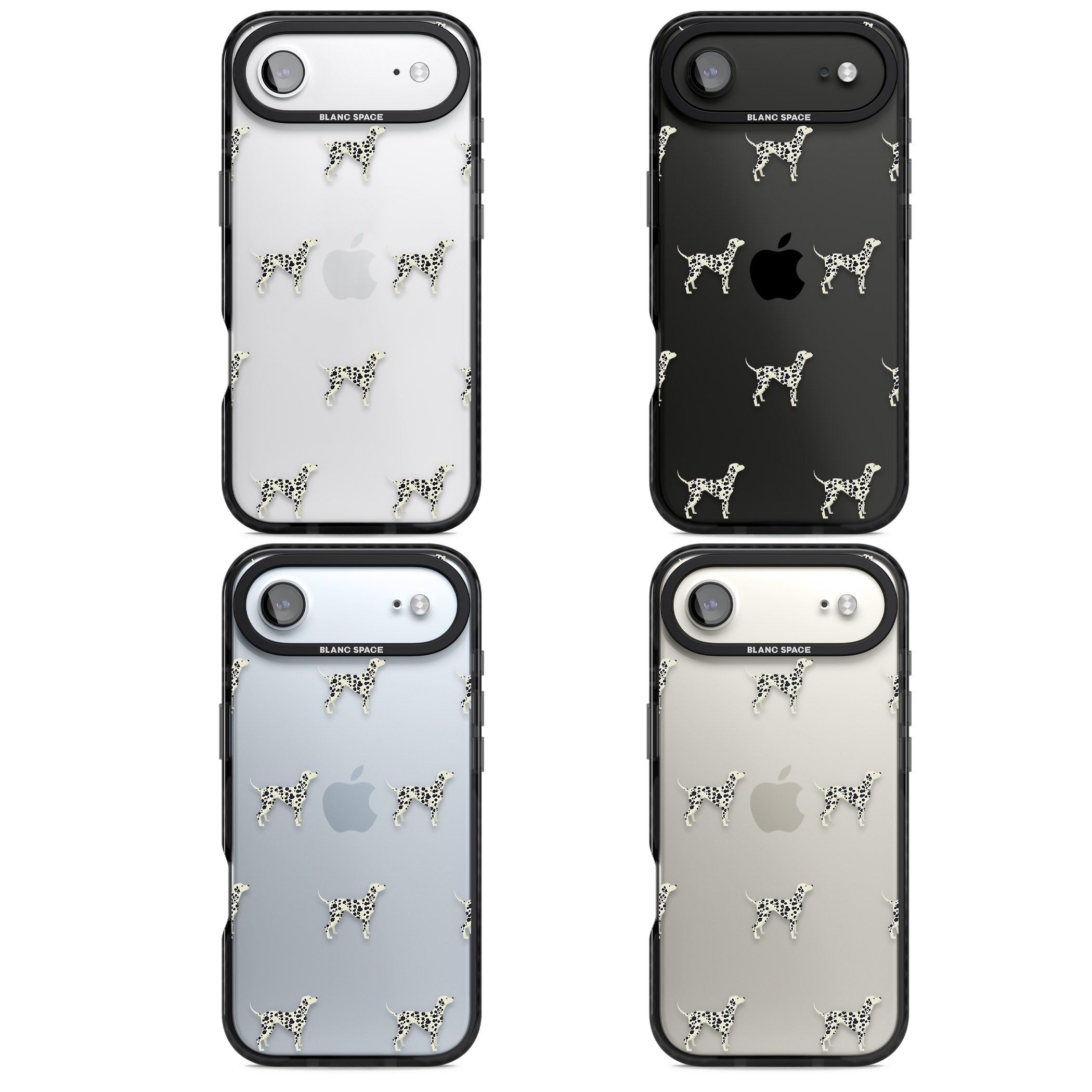 Dalmatian Dog Pattern iPhone 17 Air Impact Black Phone Case APT Impact Protection