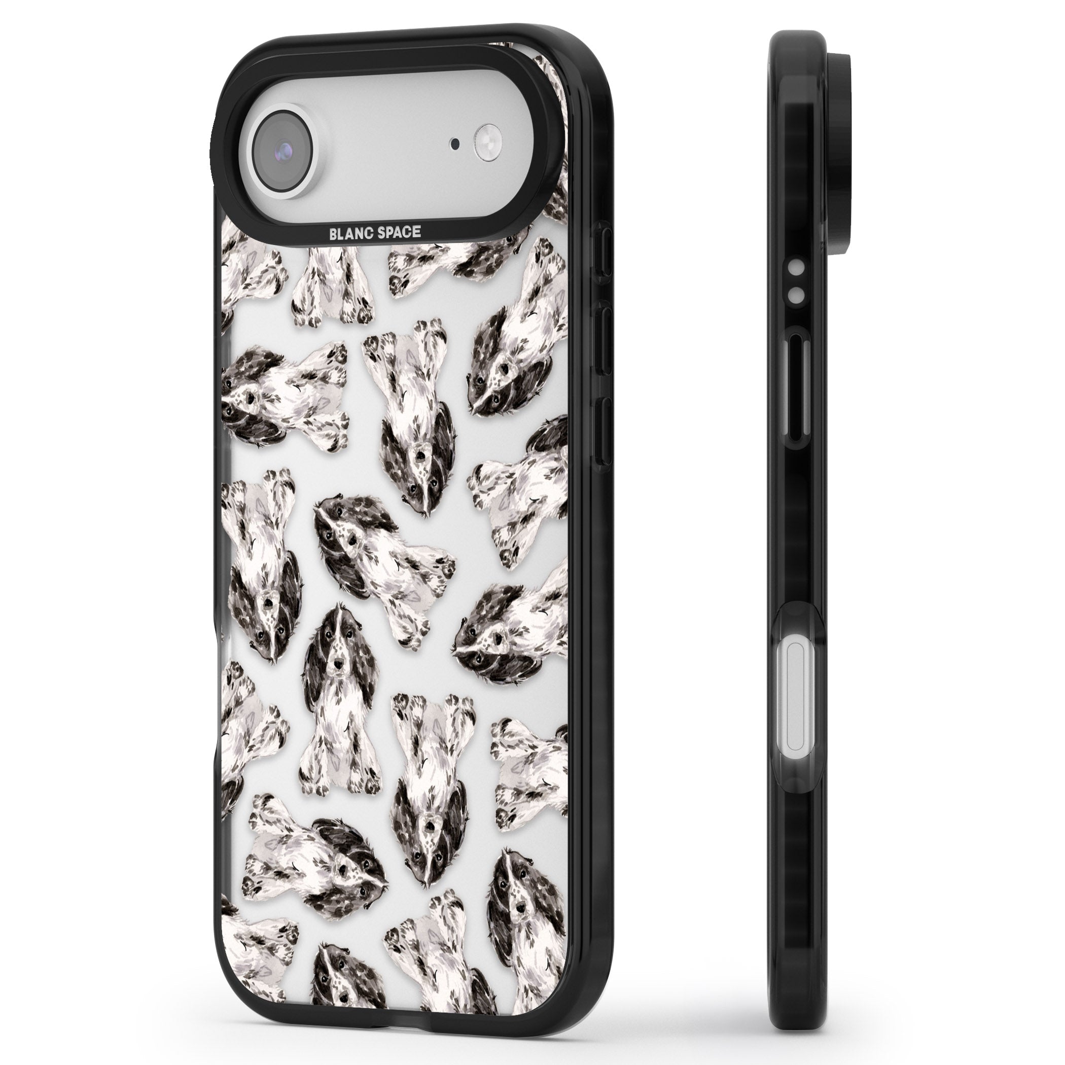 Cocker Spaniel Watercolor Elegance iPhone 17 Air Impact Black Phone Case Side Profile