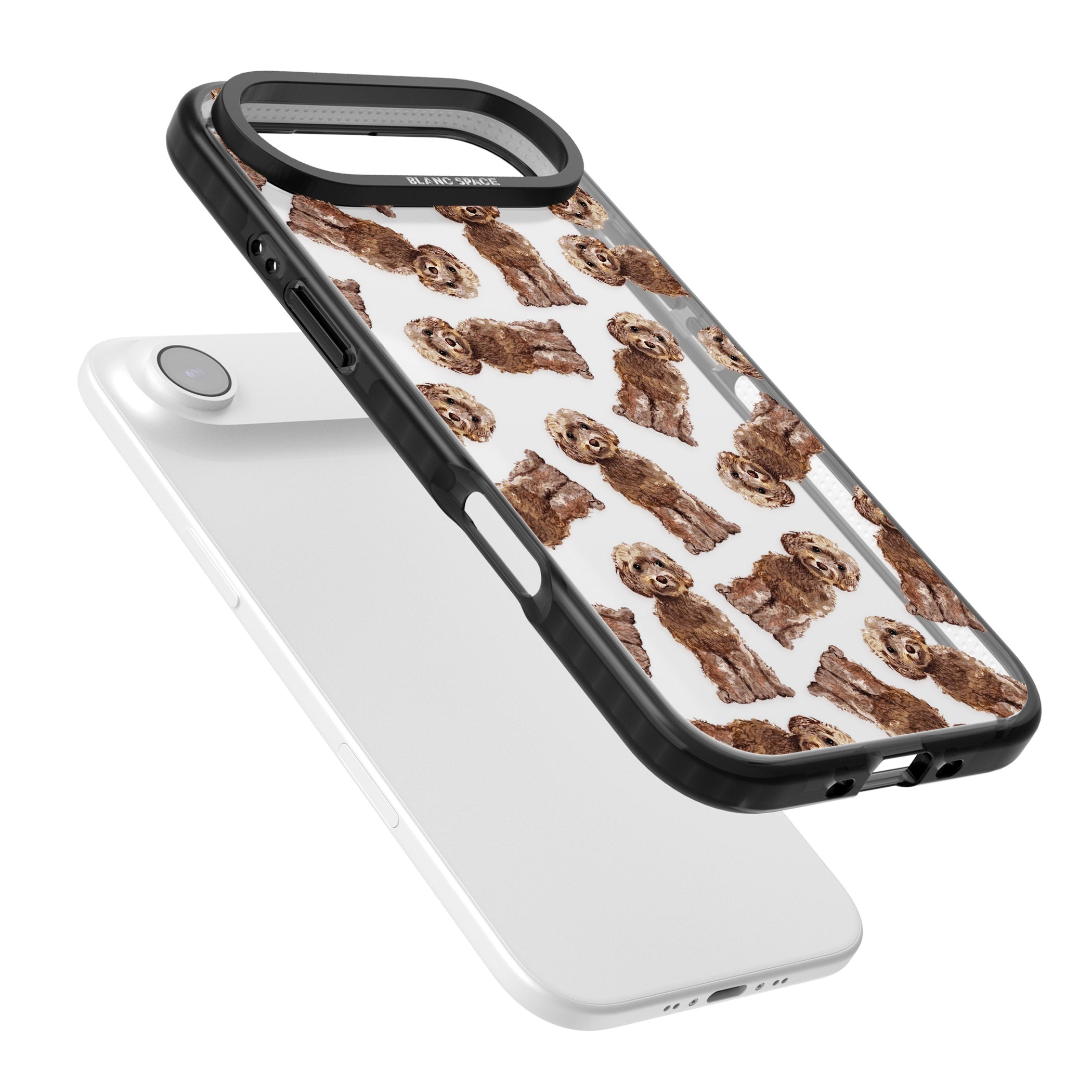 Brown Dog Pattern iPhone 17 Air Impact Black Phone Case Colours
