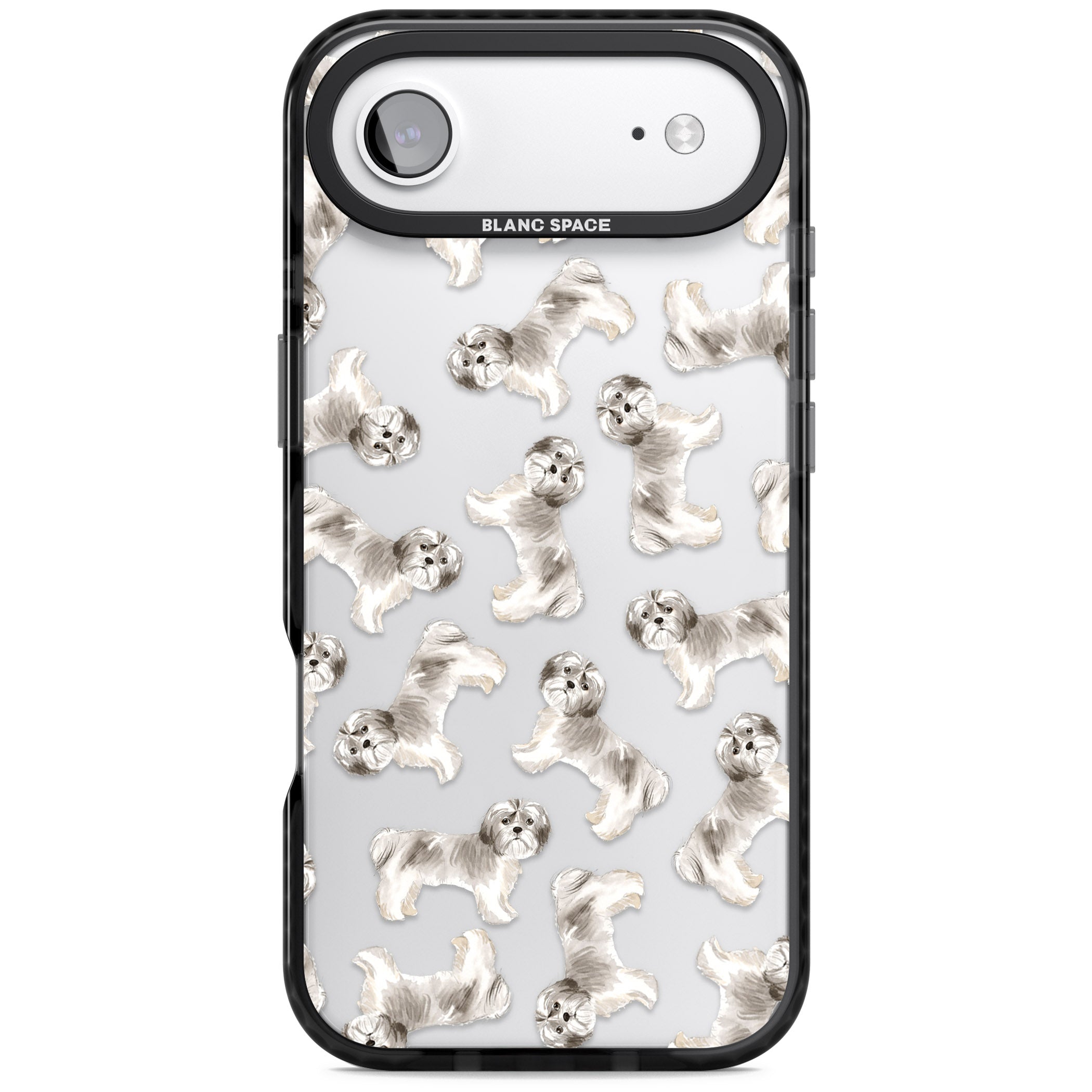 Shih Tzu Dog Pattern iPhone 17 Air Impact Black Phone Case