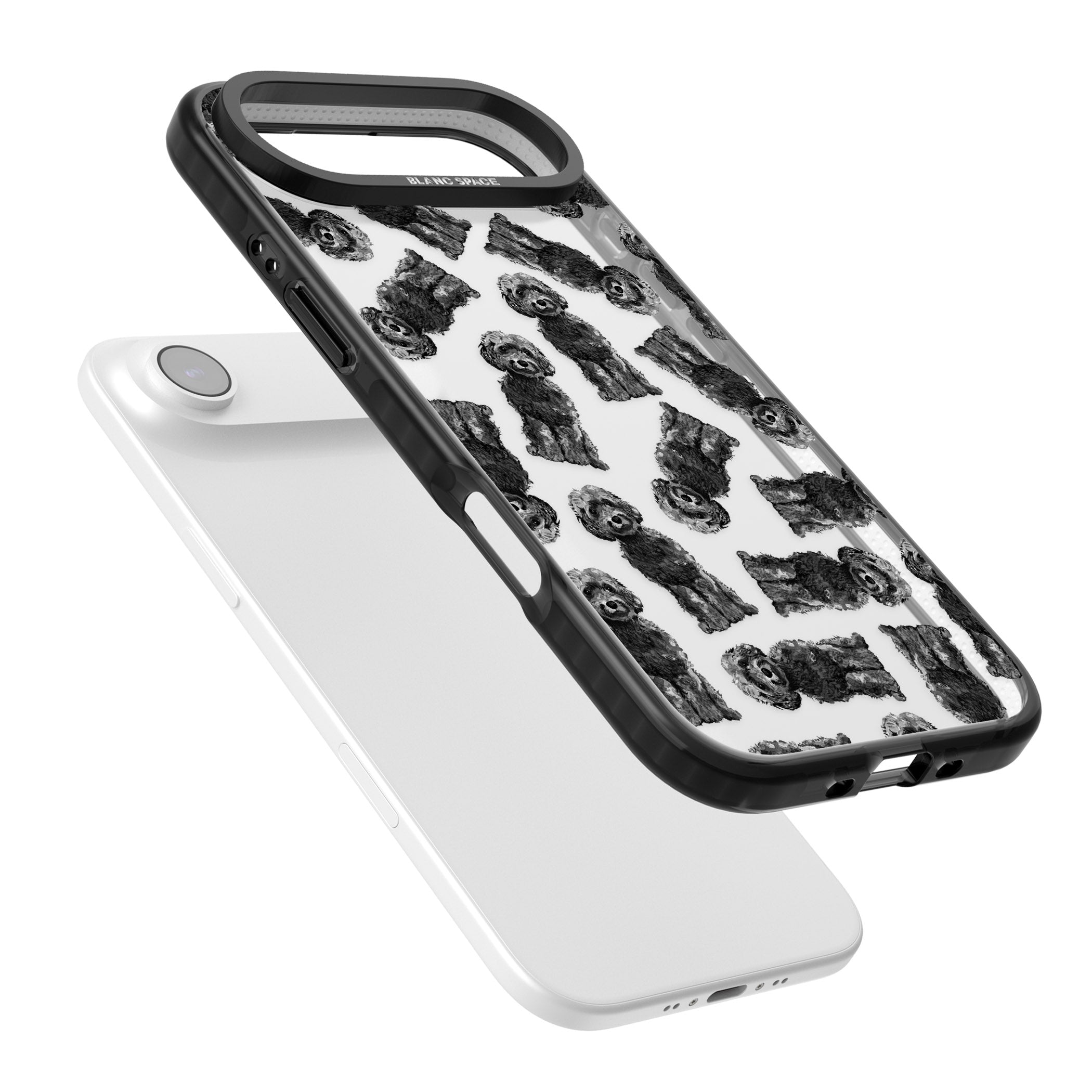 Black Cockapoo Watercolor iPhone 17 Air Impact Black Phone Case Colours