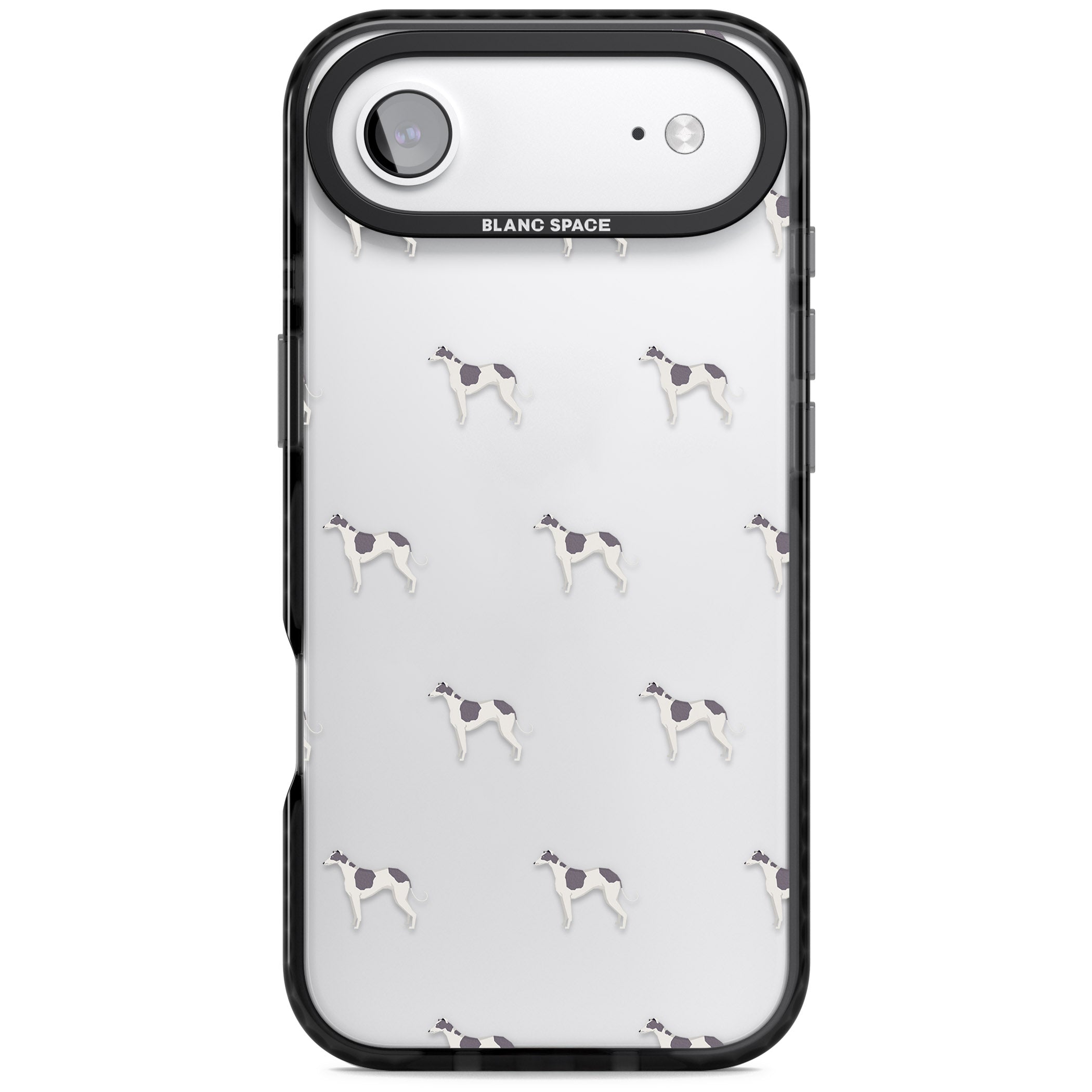 Greyhound Pattern iPhone 17 Air Impact Black Phone Case
