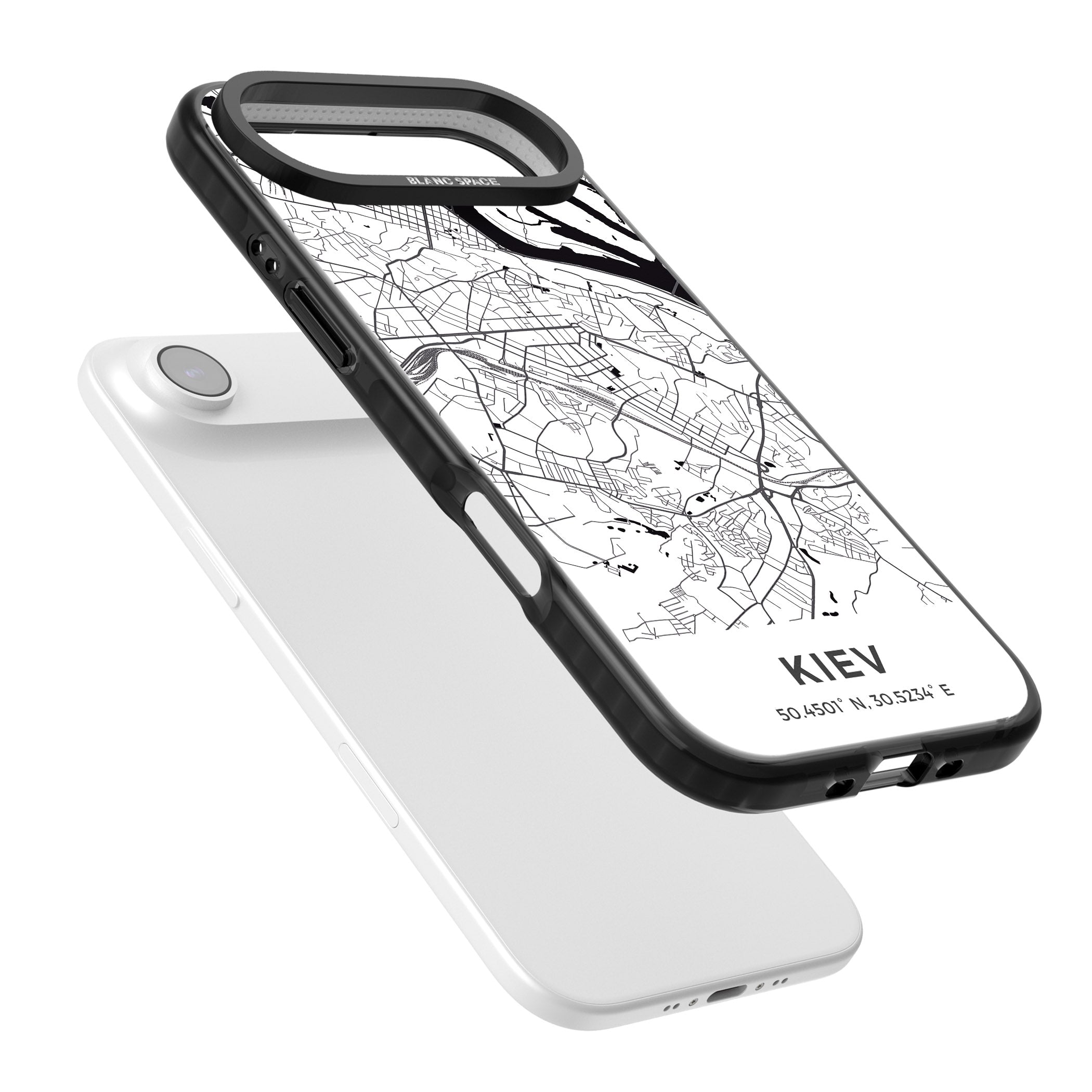 Kiev Map iPhone 17 Air Impact Black Phone Case Colours