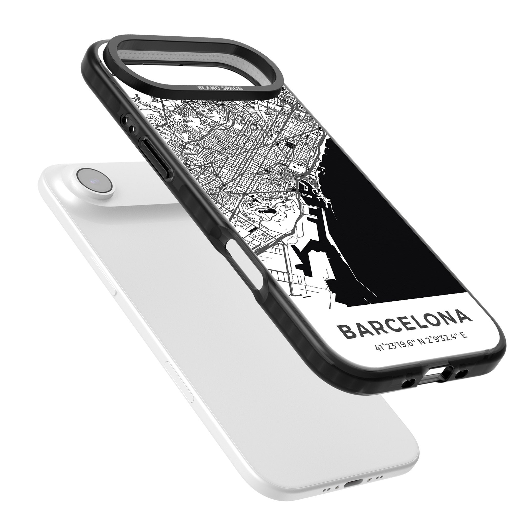Barcelona Map iPhone 17 Air Impact Black Phone Case Colours