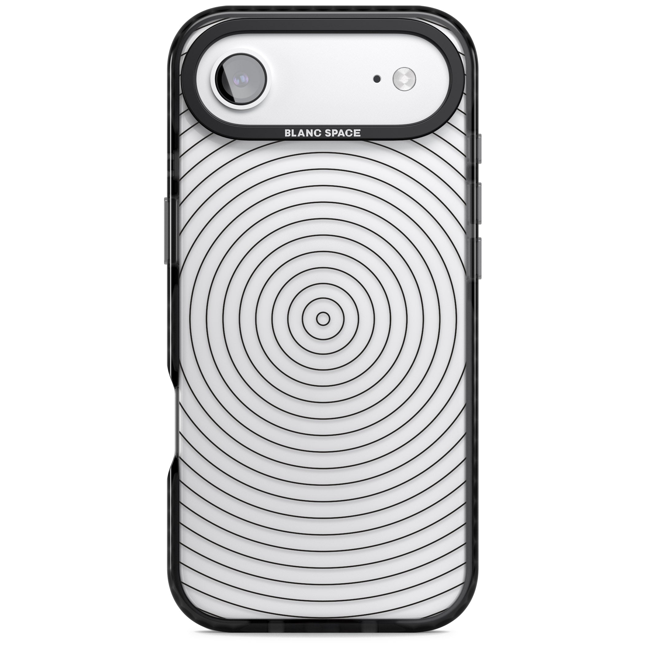 Concentric Lines: Monochrome Vibes iPhone 17 Air Impact Black Phone Case