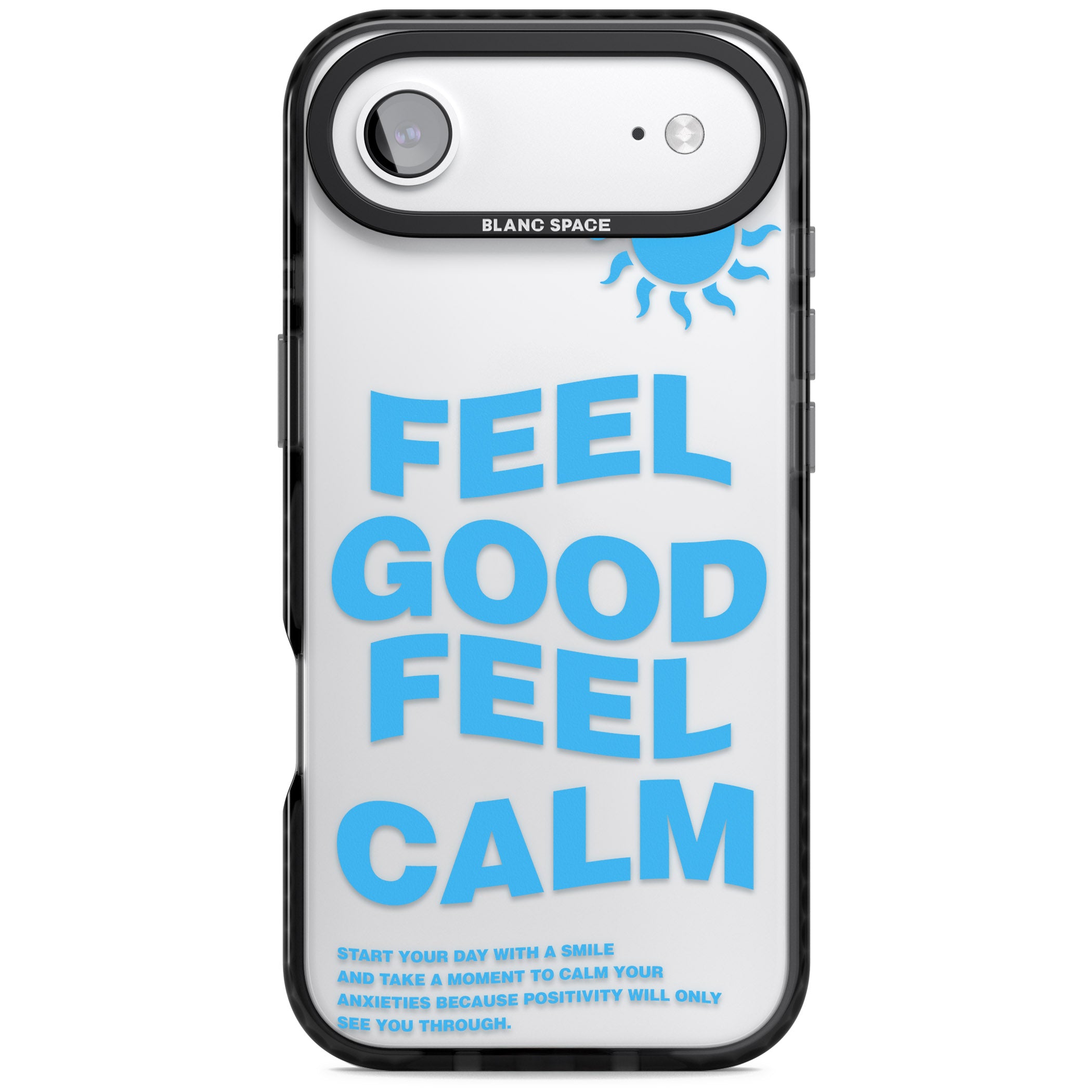 Feel Good Feel Calm (Blue) iPhone 17 Air Impact Black Phone Case