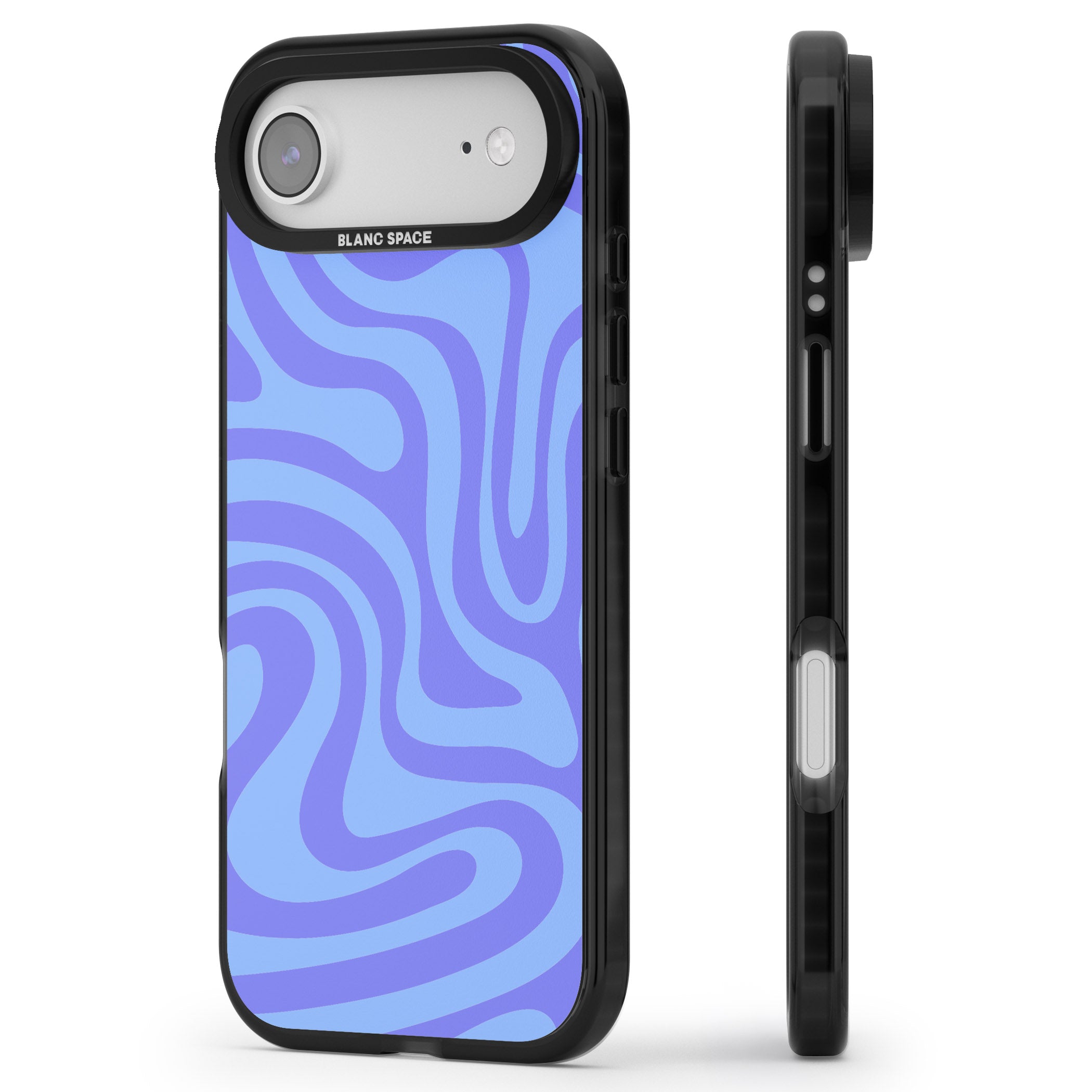 Tranquil Waves iPhone 17 Air Impact Black Phone Case Side Profile