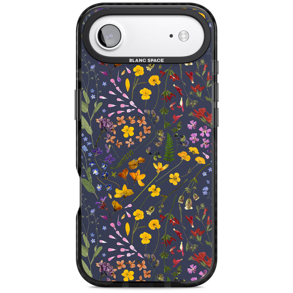Wildflowers & Leaves In Navy