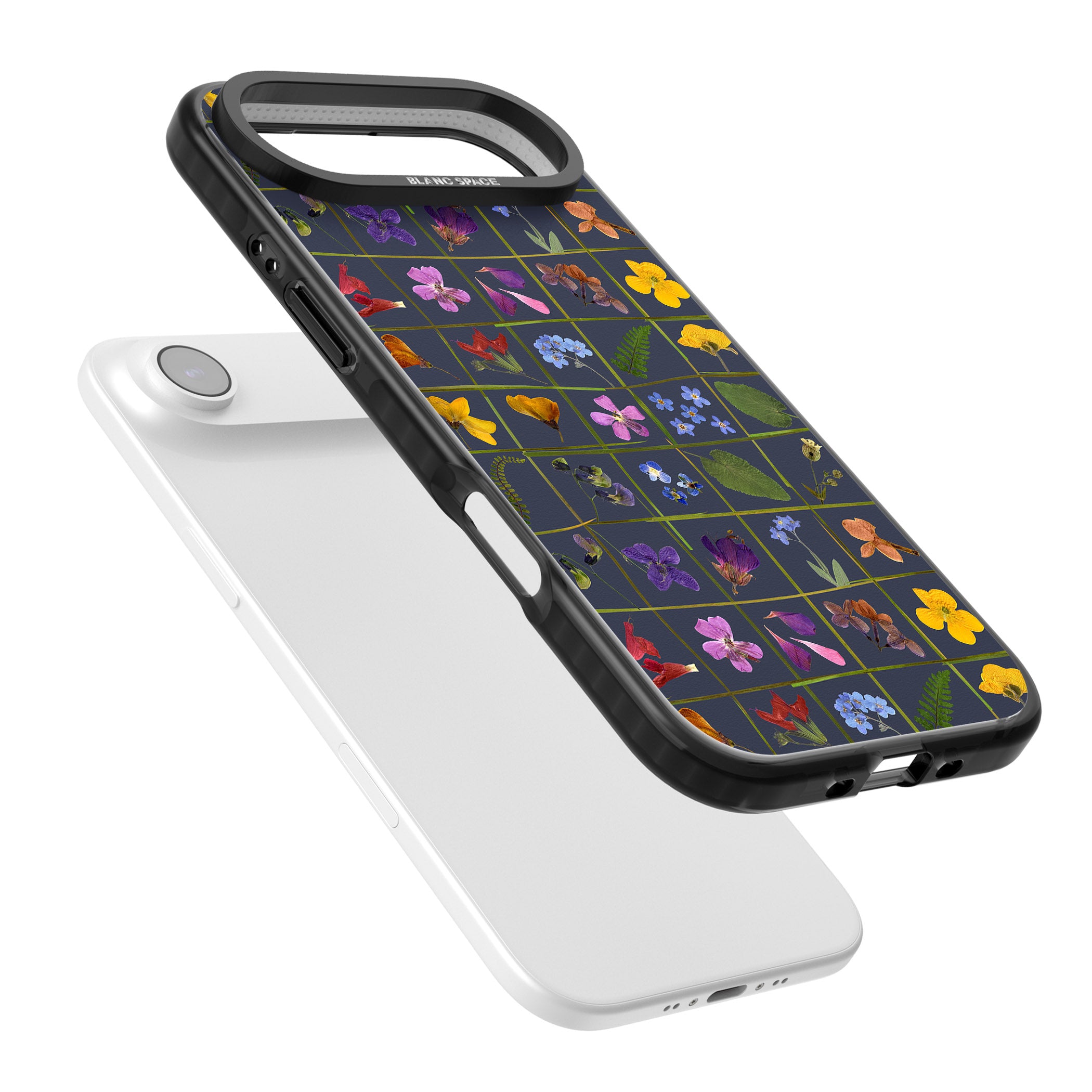 Wildflower Grid iPhone 17 Air Impact Black Phone Case Colours