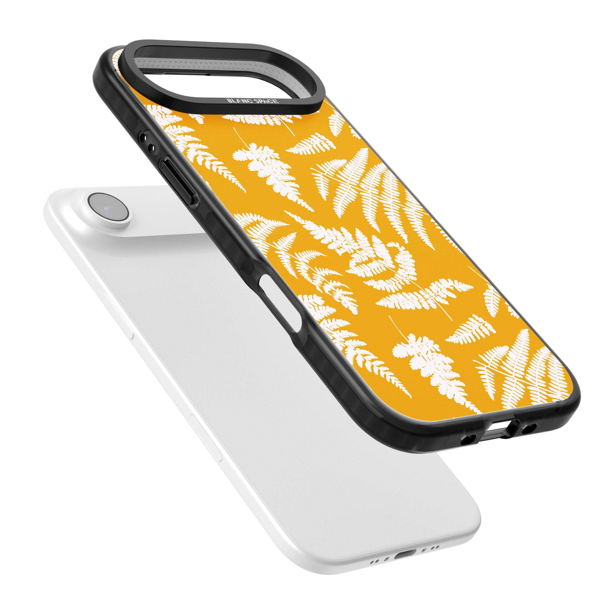 Fern Pattern On Yellow iPhone 17 Air Impact Black Phone Case Colours