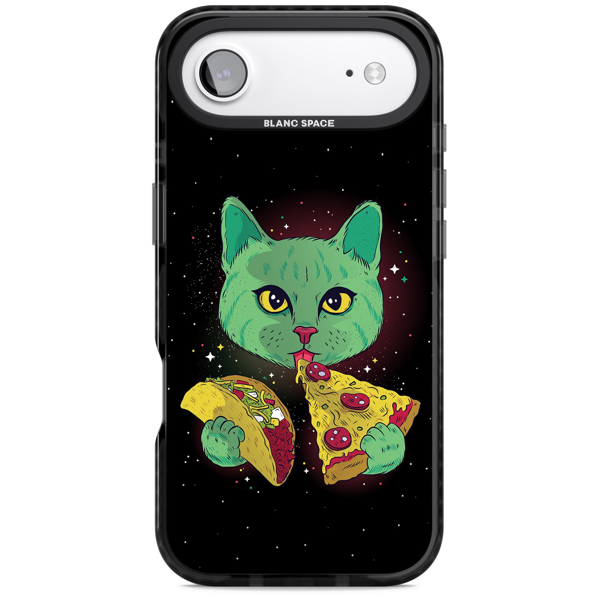 Pizza Purr iPhone 17 Air Impact Black Phone Case
