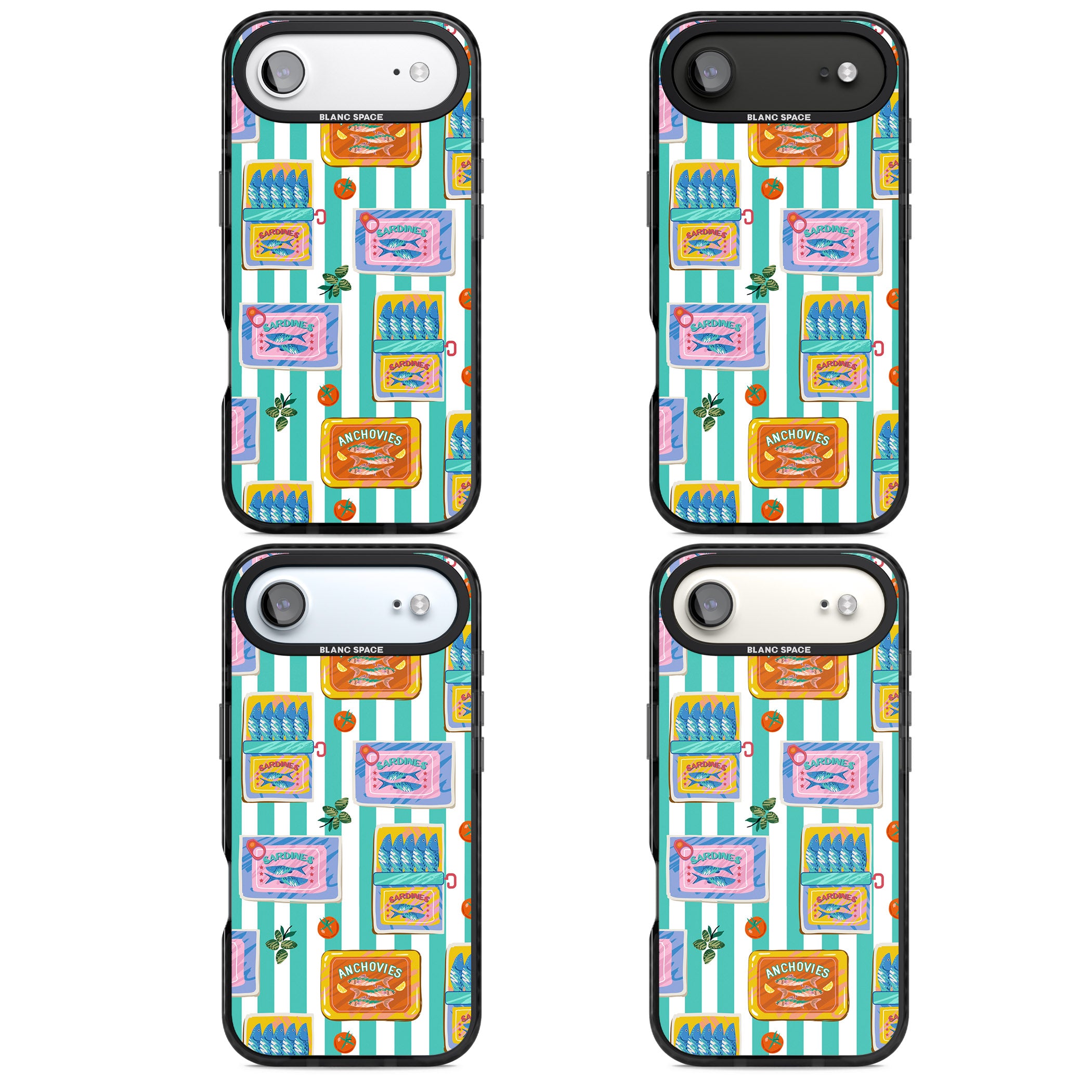Sardine & Anchovy Stripes iPhone 17 Air Impact Black Phone Case APT Impact Protection