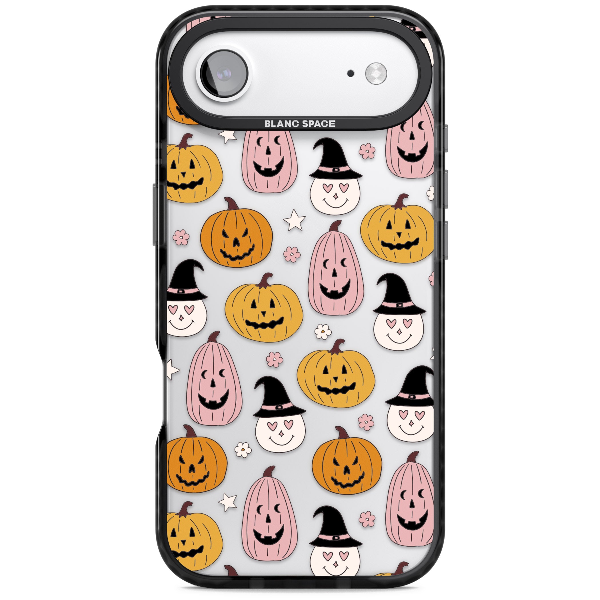 Witches And Pumpkins Pattern iPhone 17 Air Impact Black Phone Case