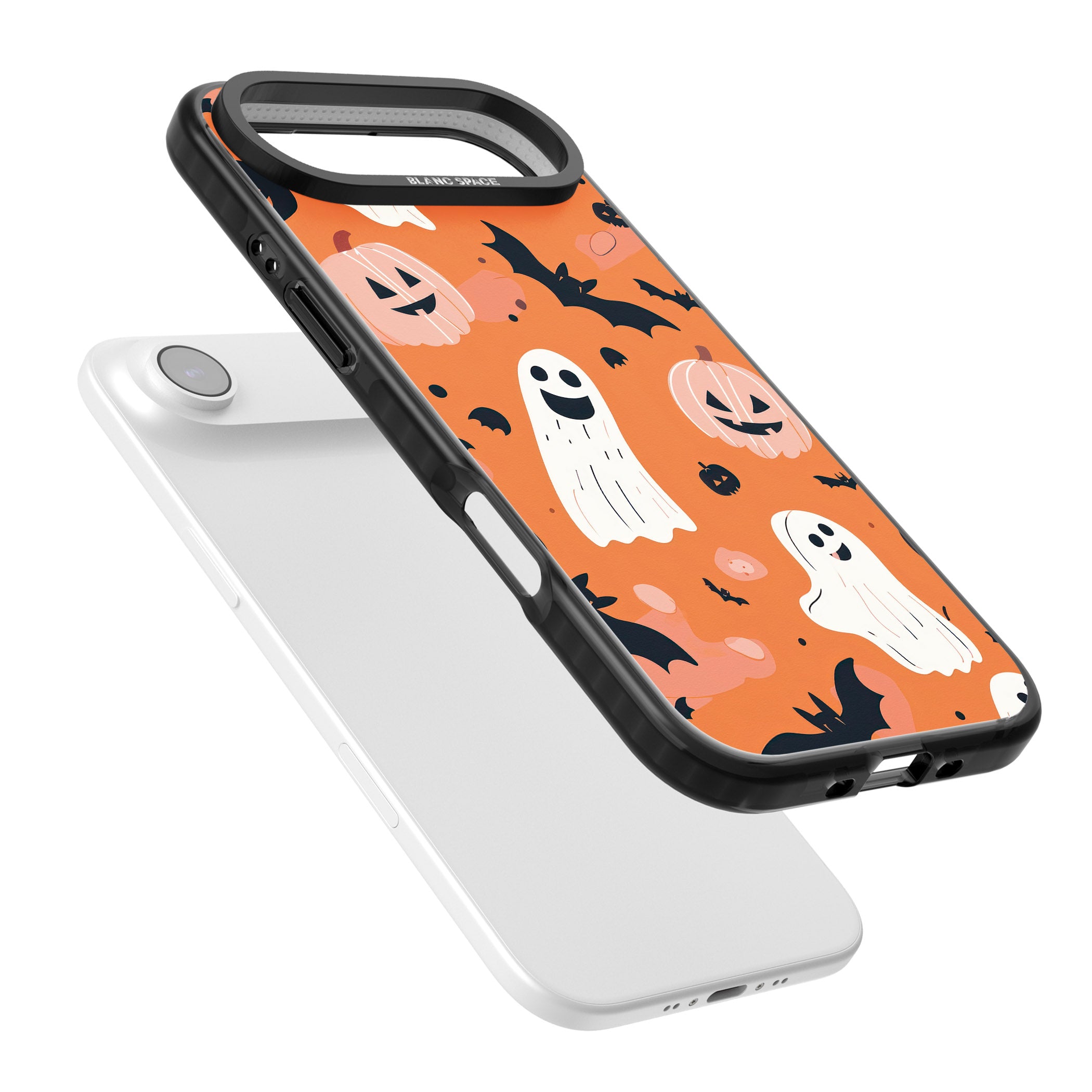 Orange Halloween Pattern iPhone 17 Air Impact Black Phone Case Colours