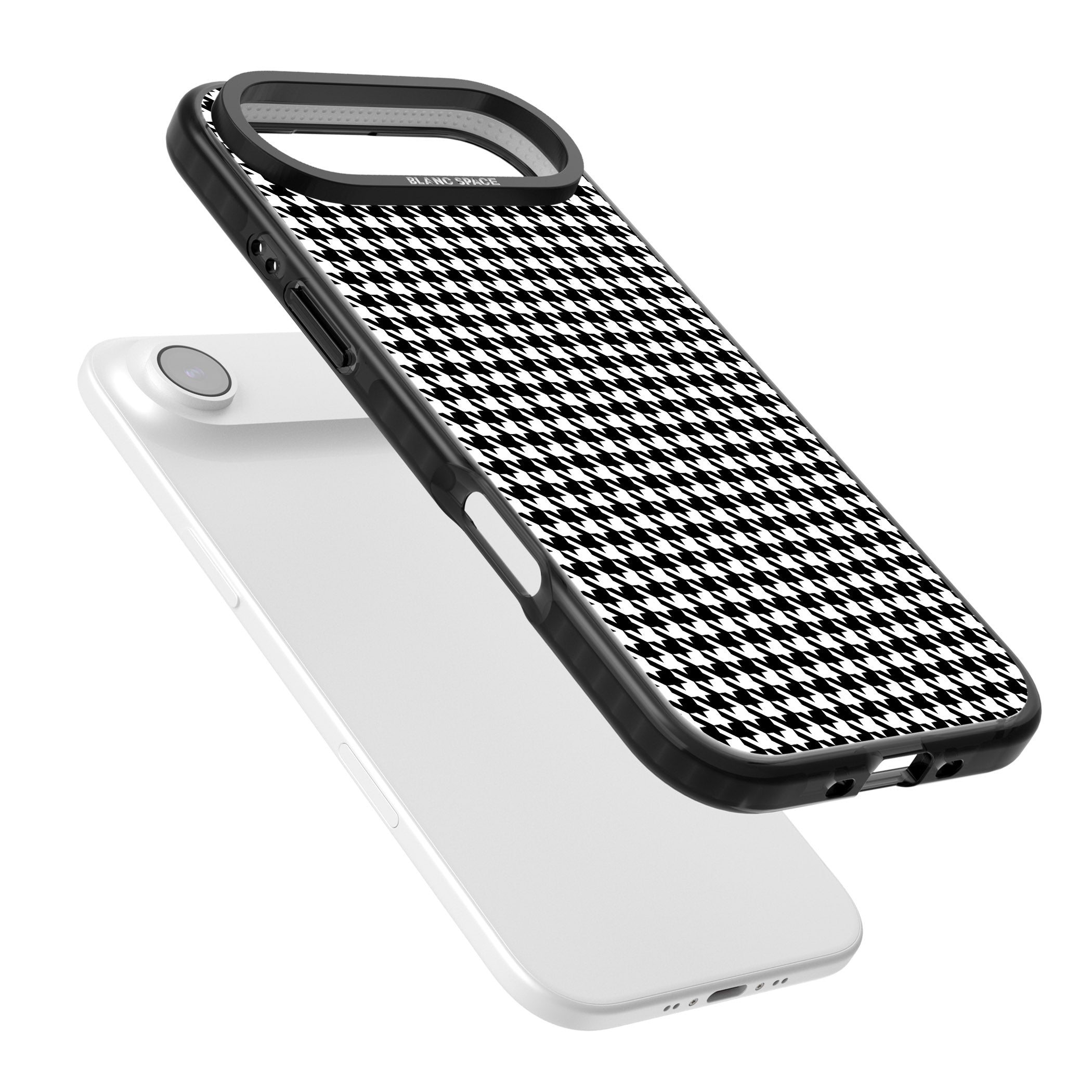 Black Houndstooth Pattern iPhone 17 Air Impact Black Phone Case Colours