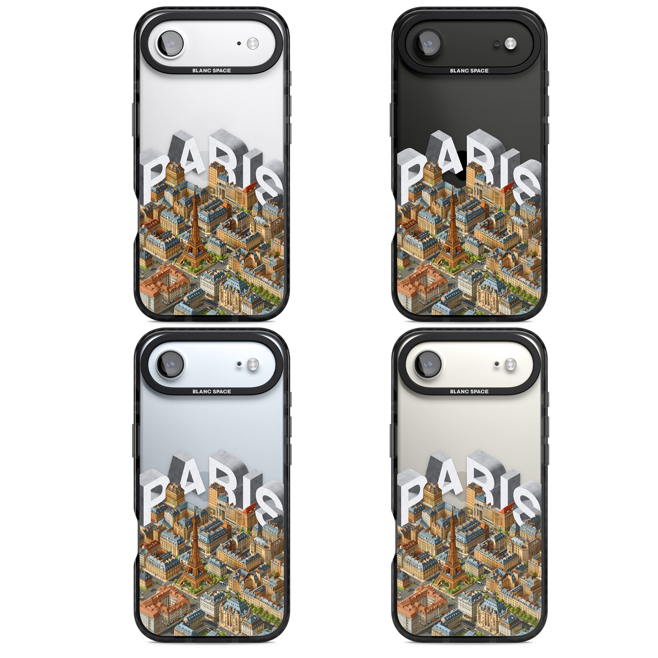 Paris iPhone 17 Air Impact Black Phone Case APT Impact Protection