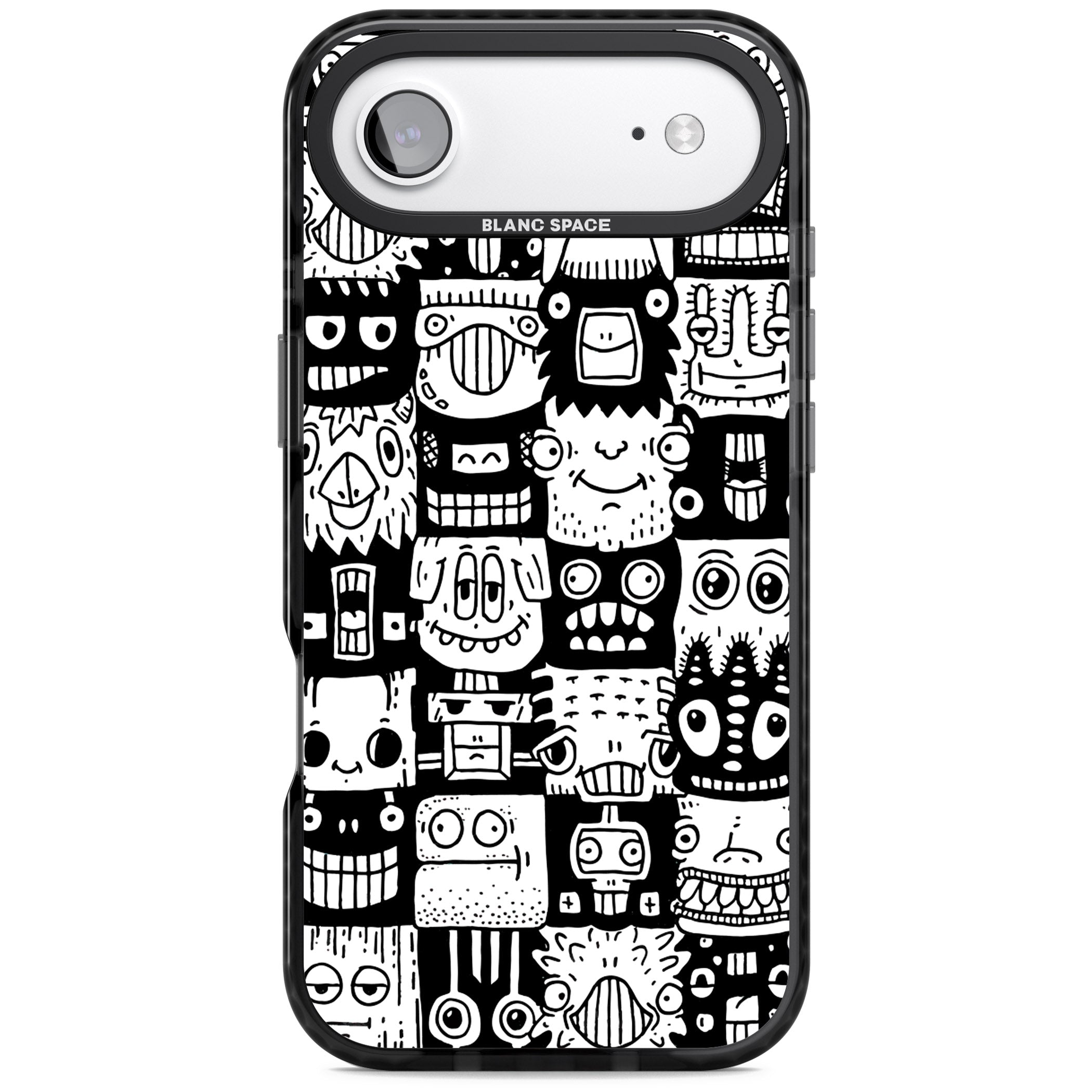 Checkerboard Heads iPhone 17 Air Impact Black Phone Case