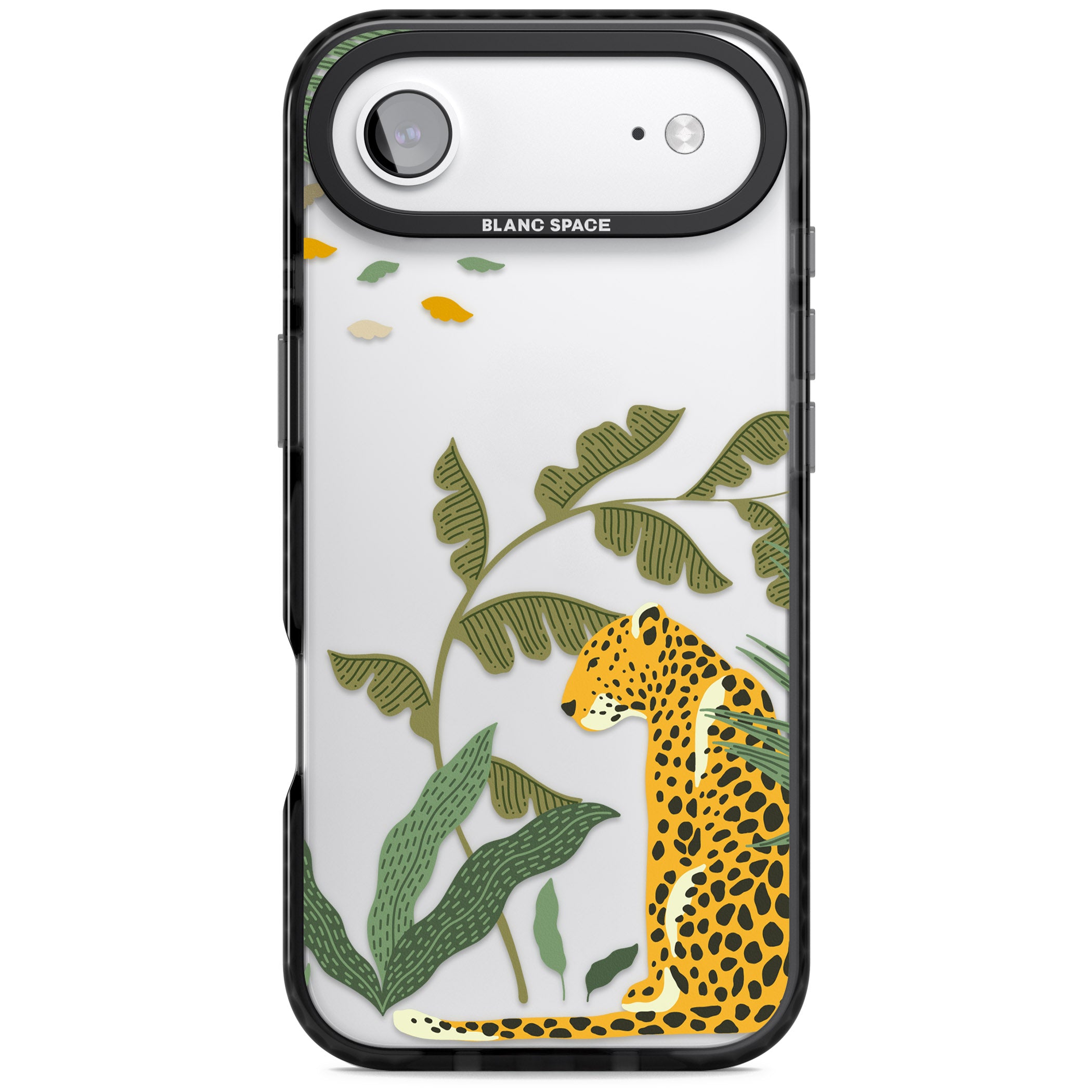 Large Jungle Cat Pattern iPhone 17 Air Impact Black Phone Case