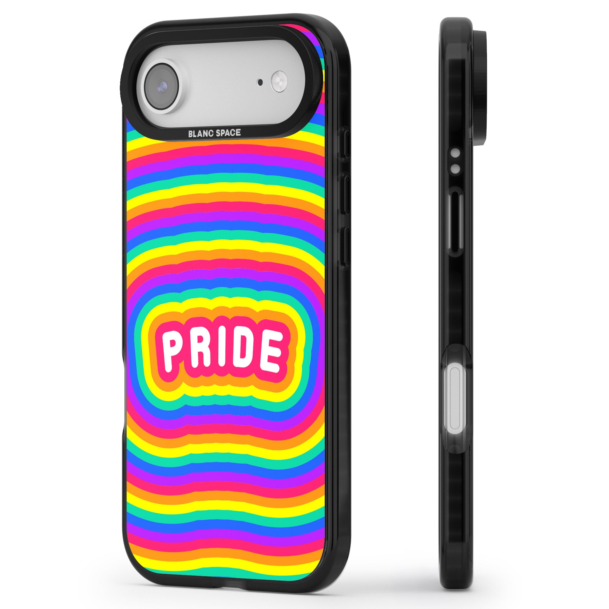 Pride iPhone 17 Air Impact Black Phone Case Side Profile