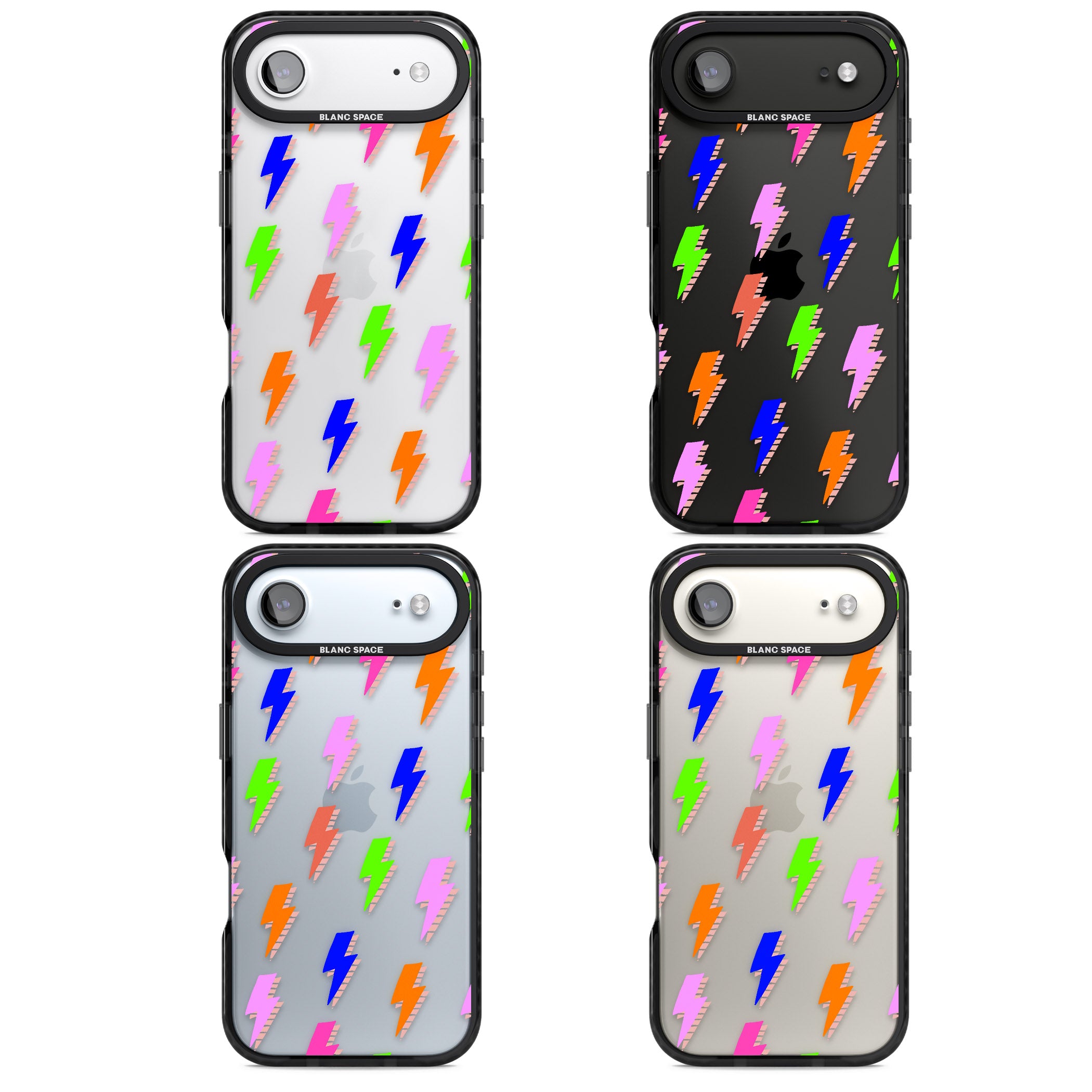 Rainbow Pop Lightning iPhone 17 Air Impact Black Phone Case APT Impact Protection