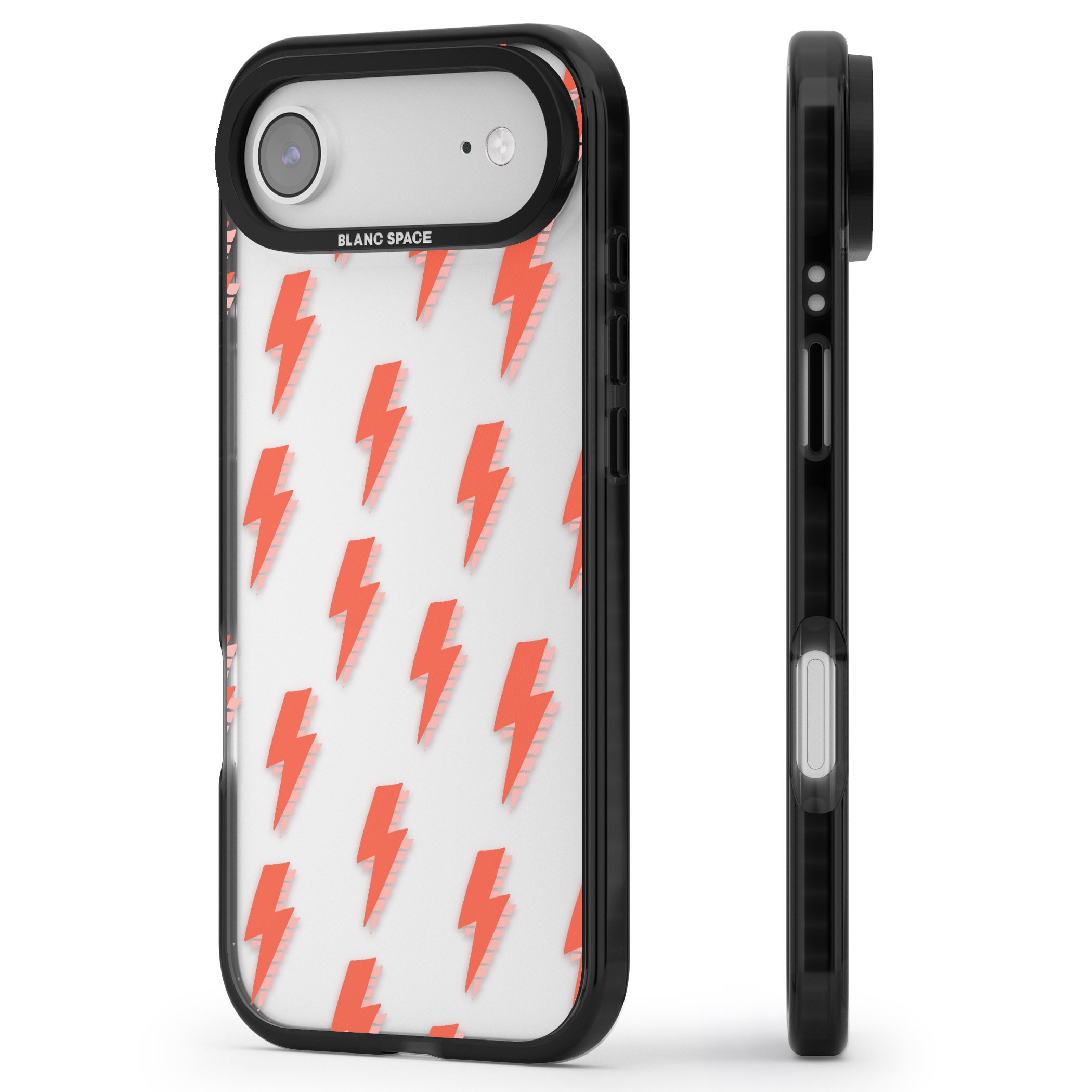 Pop Lightning iPhone 17 Air Impact Black Phone Case Side Profile