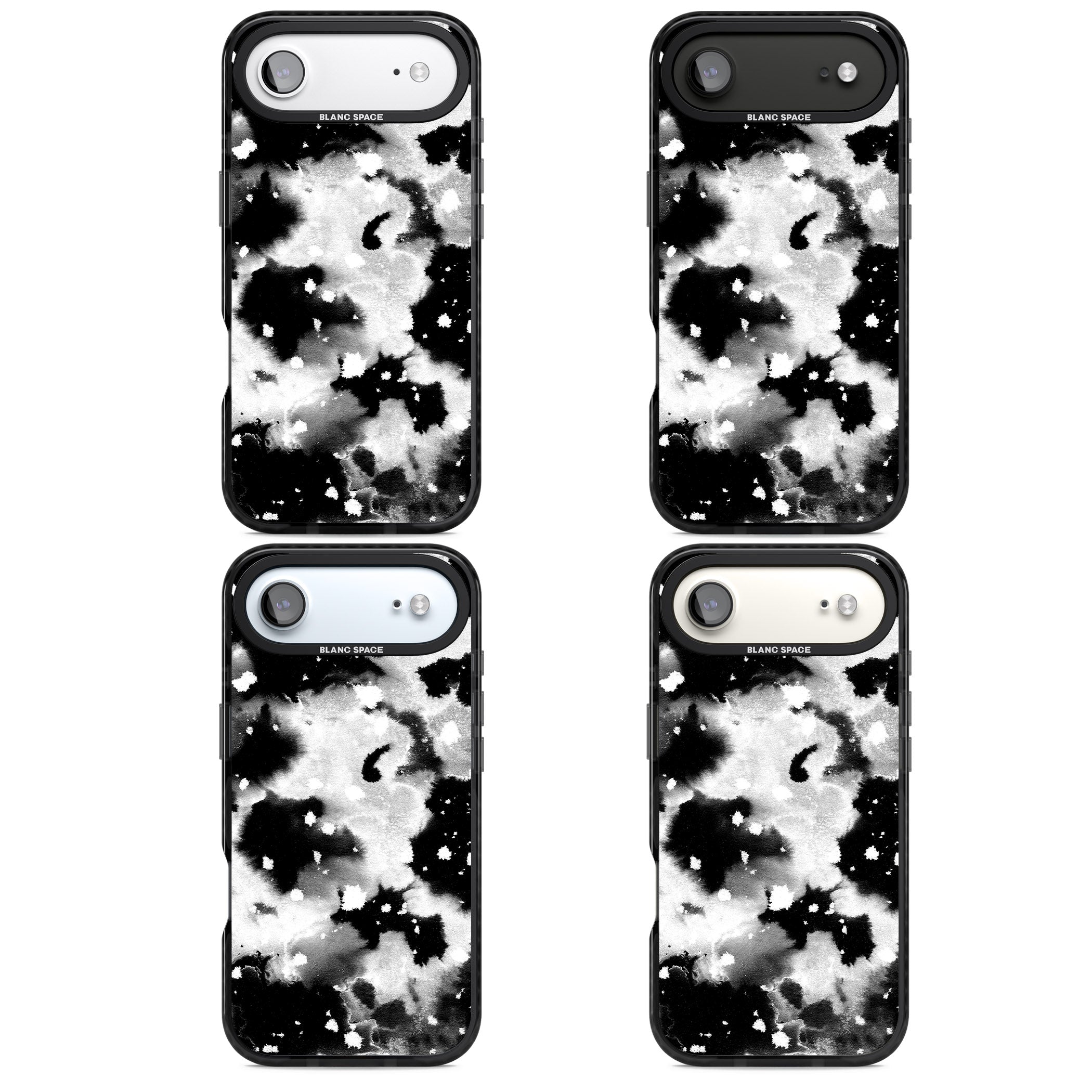 Acid Wash Ink Cloud iPhone 17 Air Impact Pro Black Phone Case APT Impact Protection