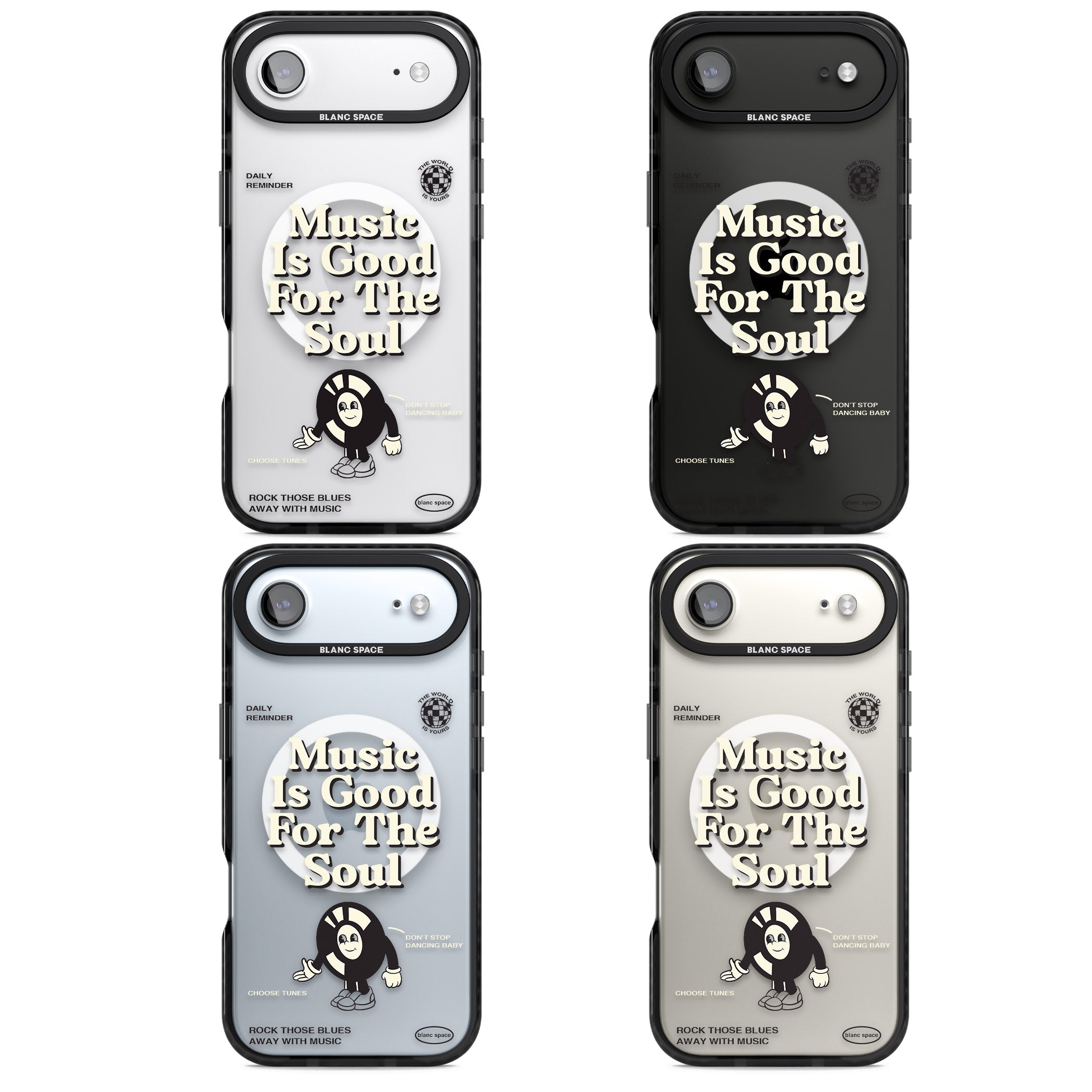 Music Is Good For The Soul iPhone 17 Air Impact Pro Black Phone Case APT Impact Protection