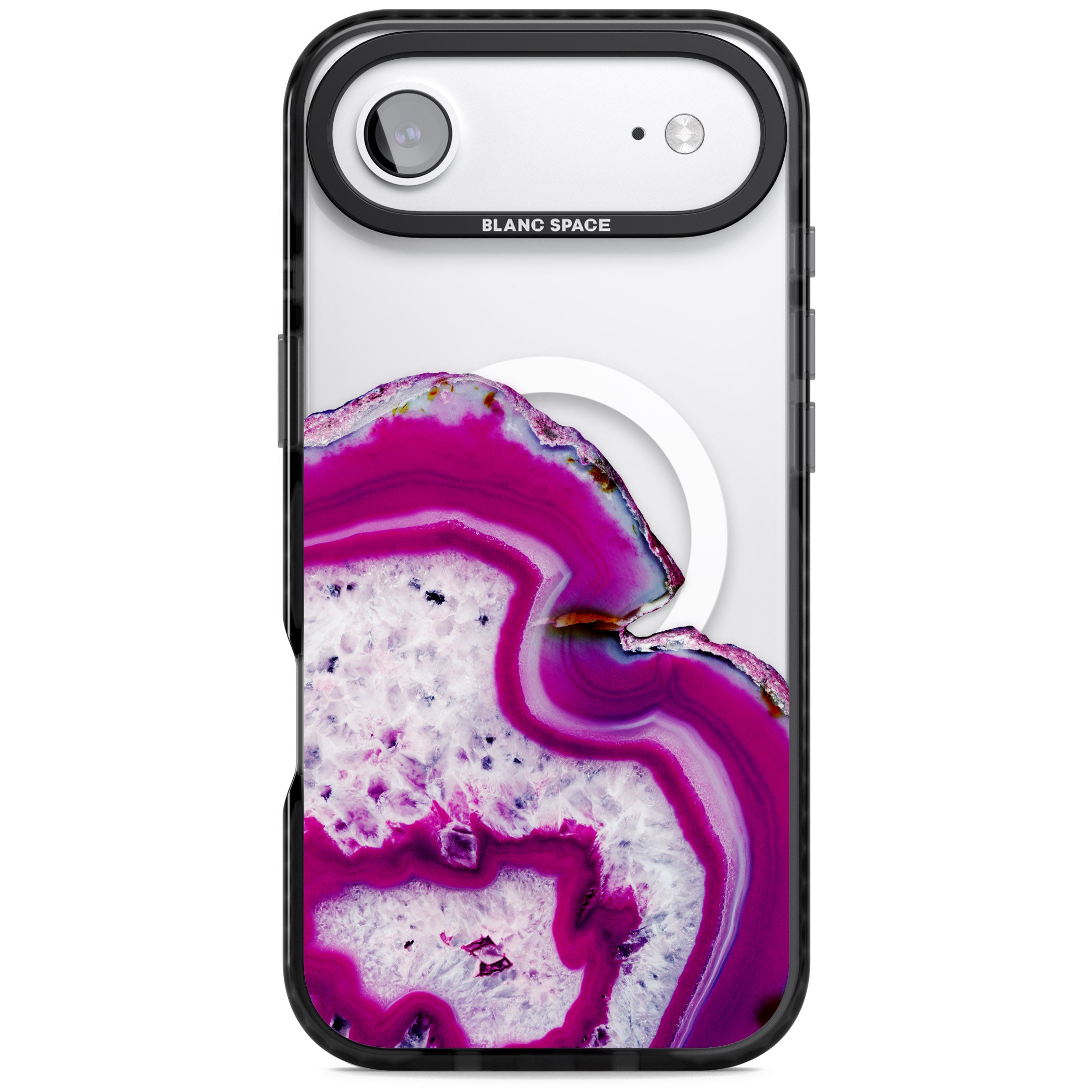 Violet Crystal Agate iPhone 17 Air Impact Pro Black Phone Case