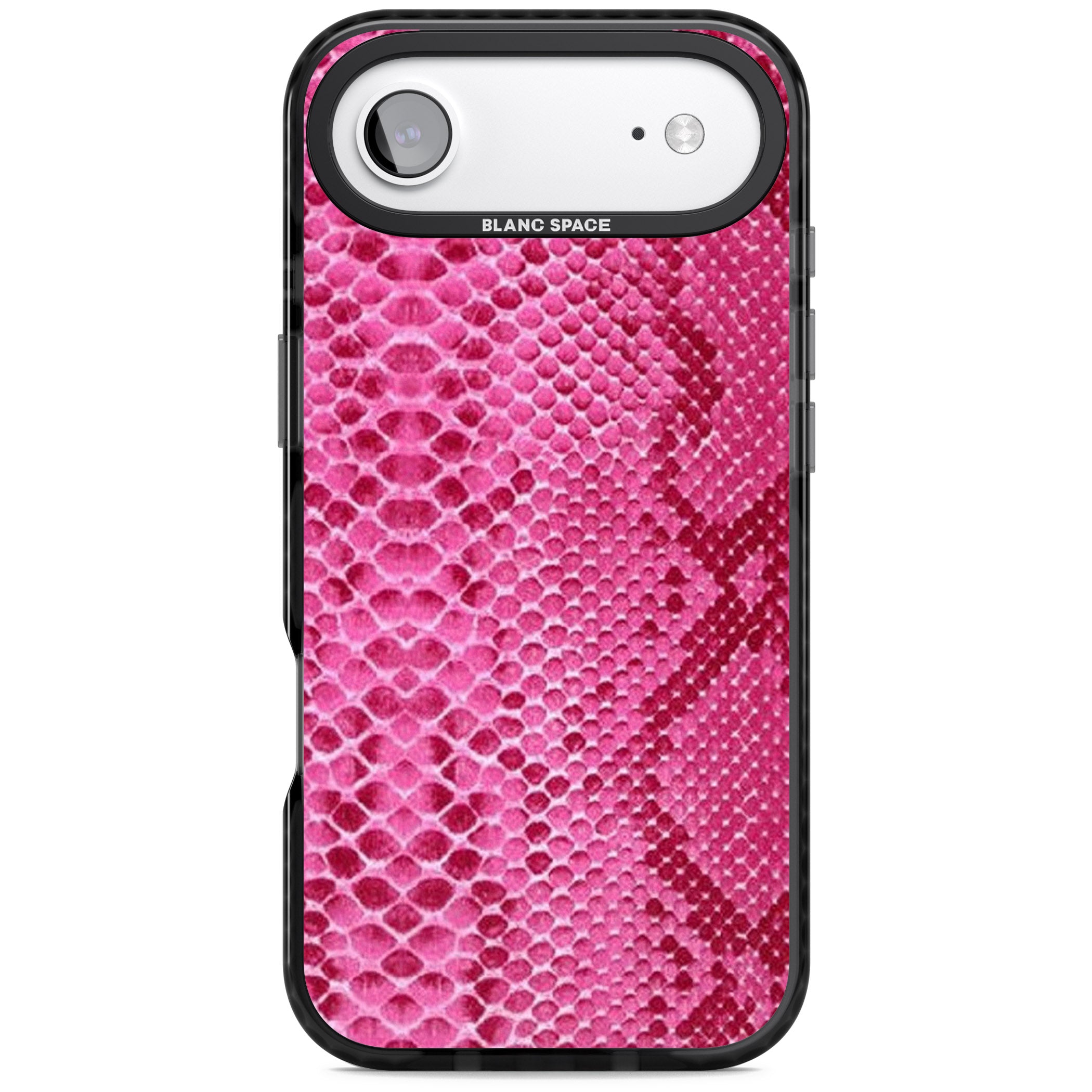 Pink Snakeskin iPhone 17 Air Impact Pro Black Phone Case