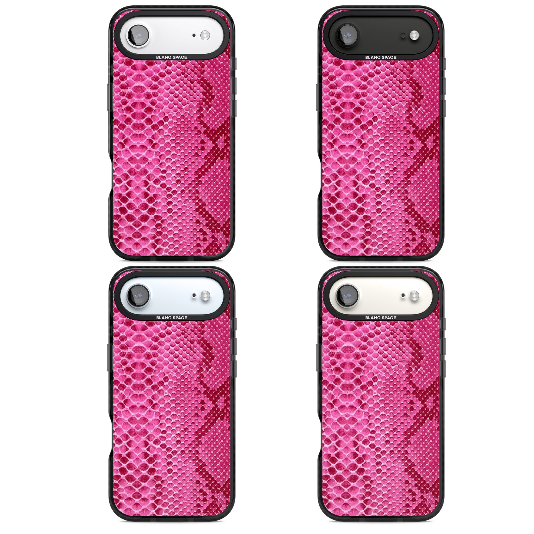 Pink Snakeskin iPhone 17 Air Impact Pro Black Phone Case APT Impact Protection