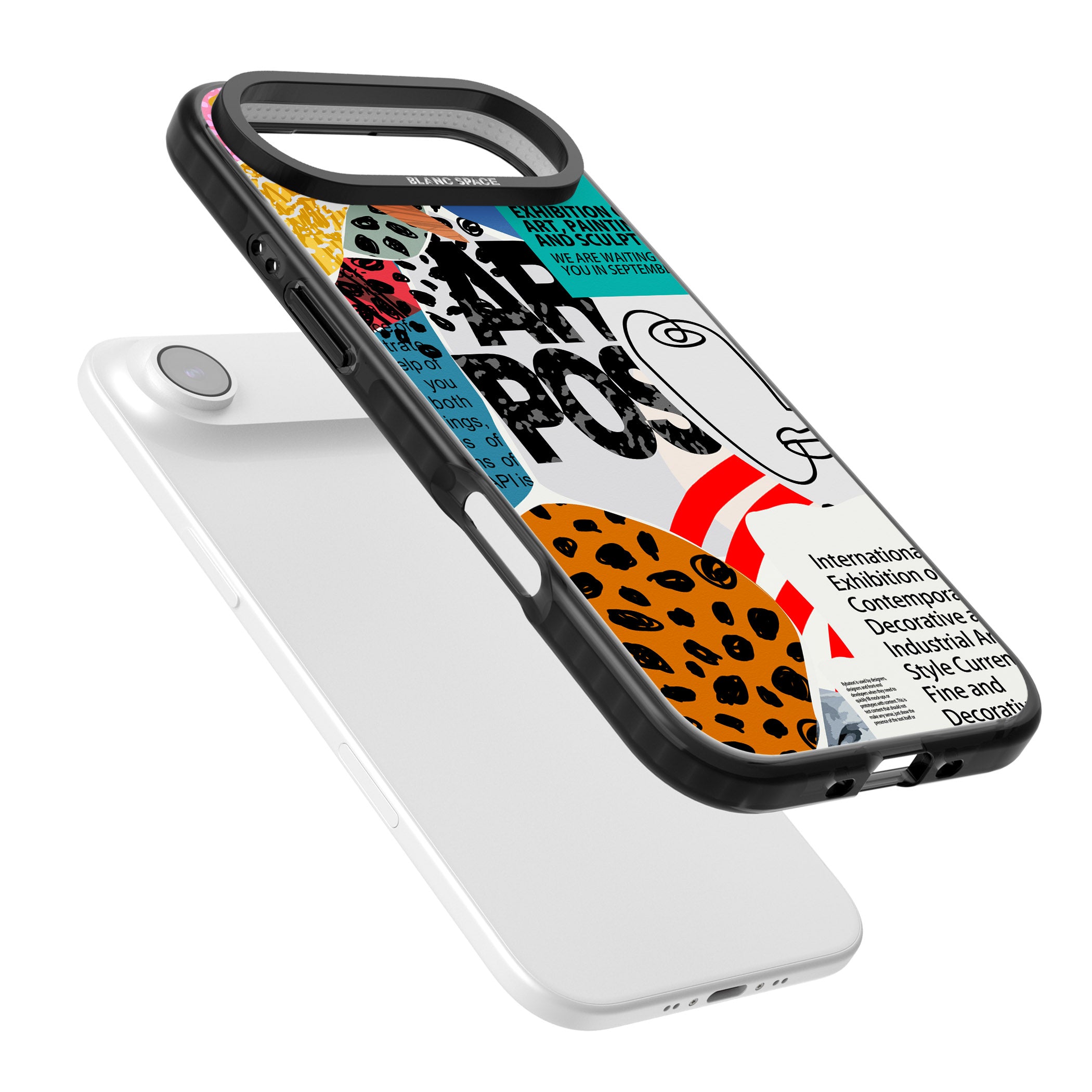 Abstract Art Poster iPhone 17 Air Impact Pro Black Phone Case Colours