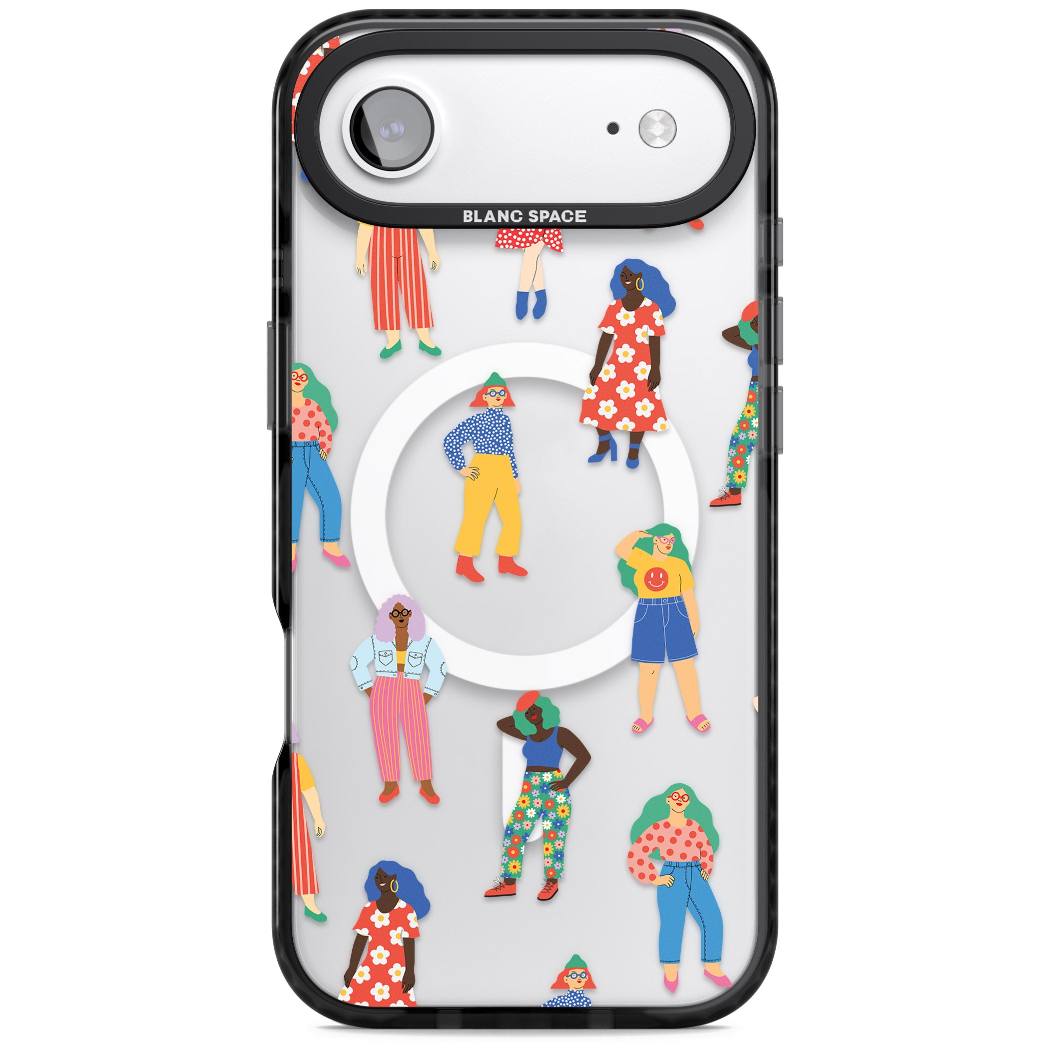 Girls Pattern iPhone 17 Air Impact Pro Black Phone Case