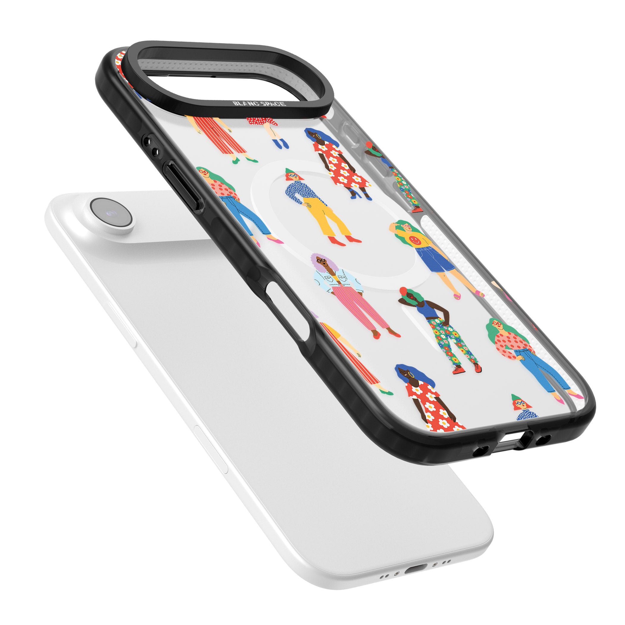 Girls Pattern iPhone 17 Air Impact Pro Black Phone Case Colours