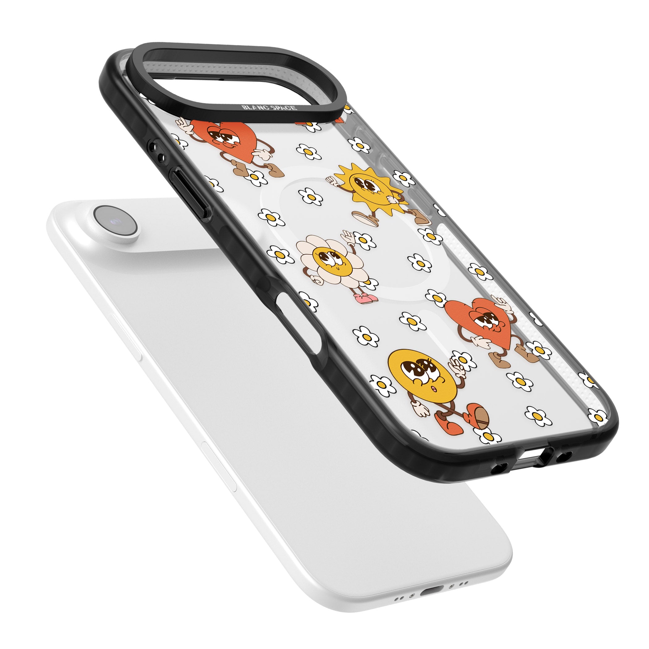 Daisies & Friends iPhone 17 Air Impact Pro Black Phone Case Colours