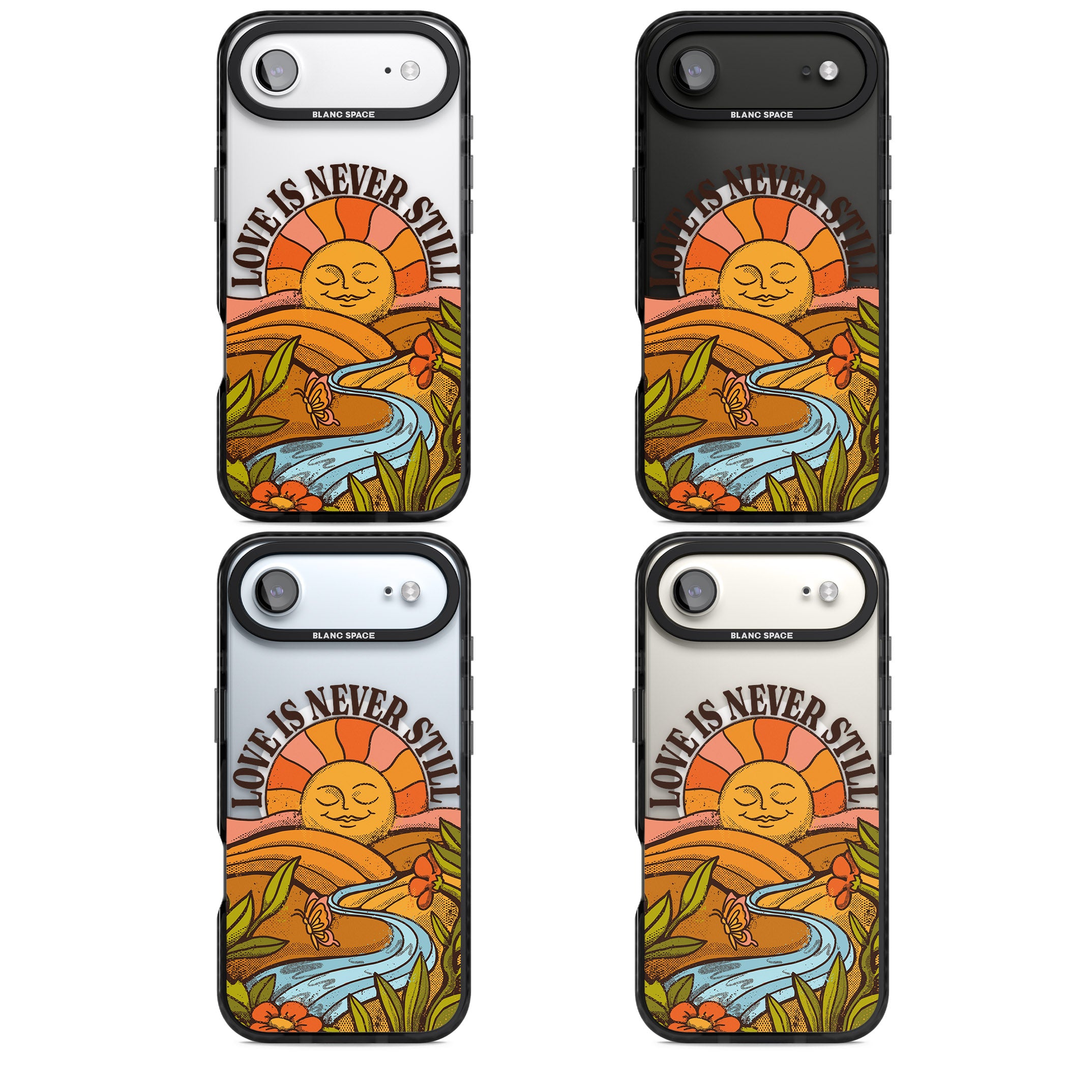 Love Is Never Still iPhone 17 Air Impact Pro Black Phone Case APT Impact Protection