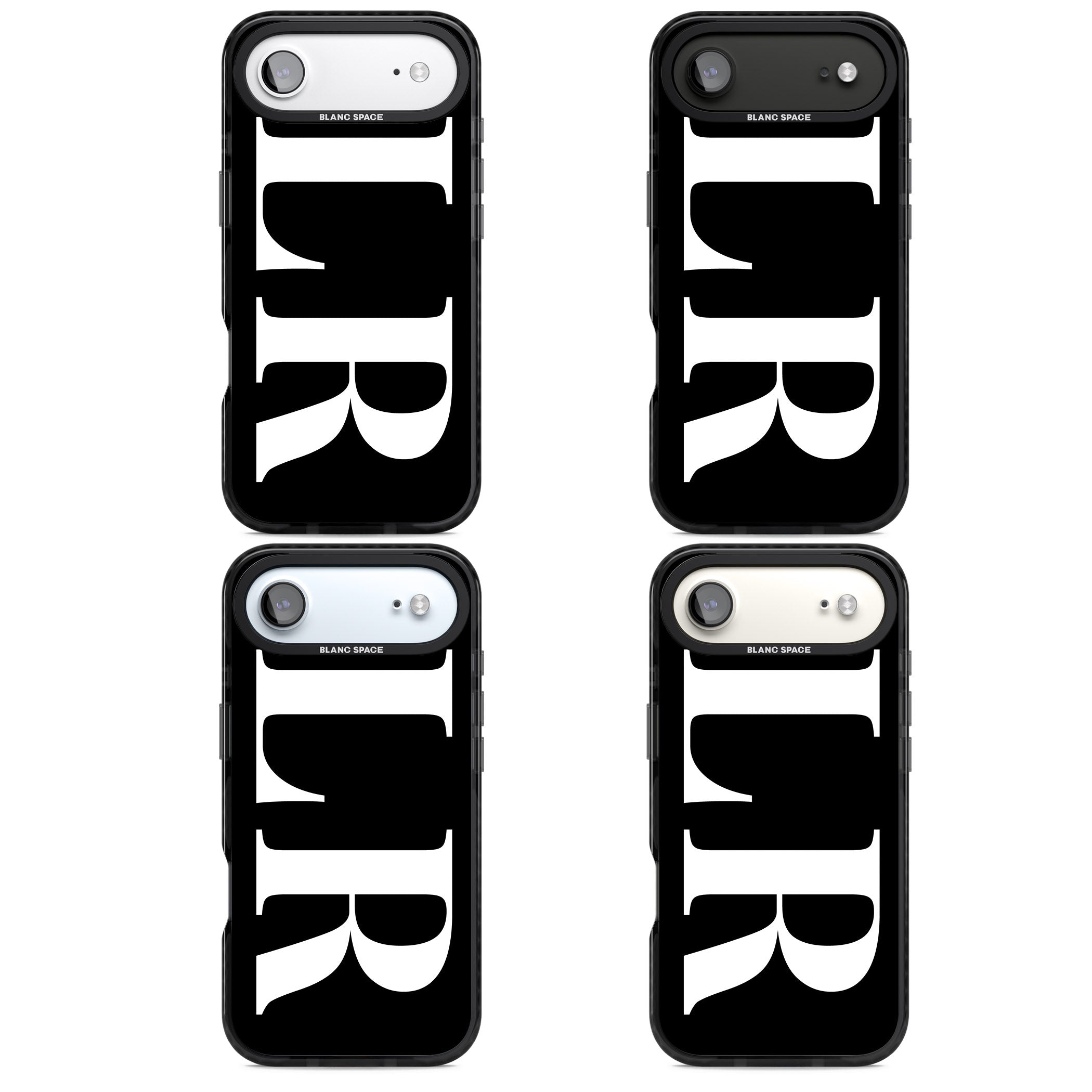 Personalised White & Black Letters iPhone 17 Air Impact Pro Black Phone Case APT Impact Protection